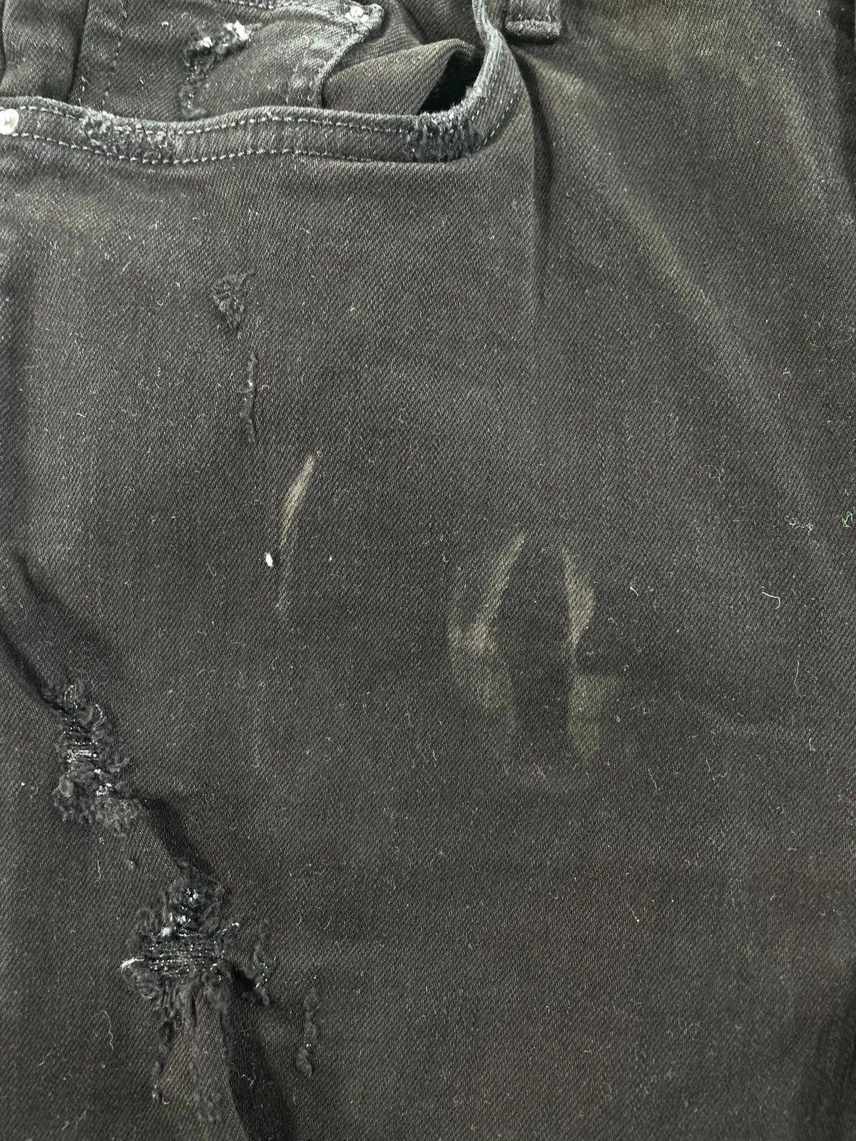 Amiri Ripped Thrasher Black Jeans