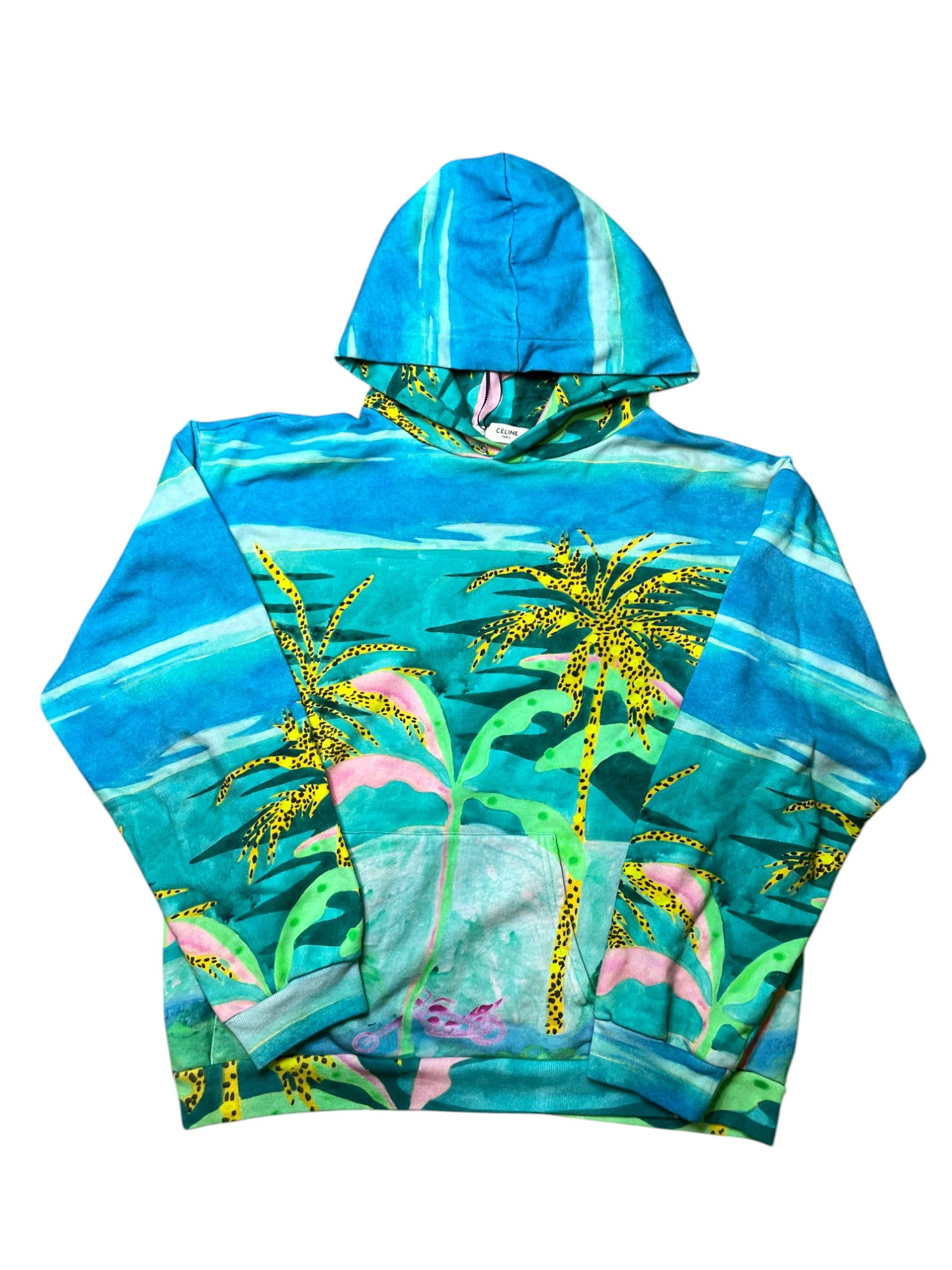 Celine Tropical Hoodie Blue