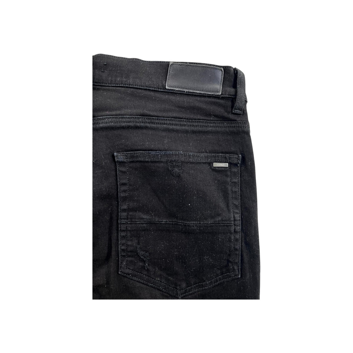 Amiri Ripped Thrasher Black Jeans