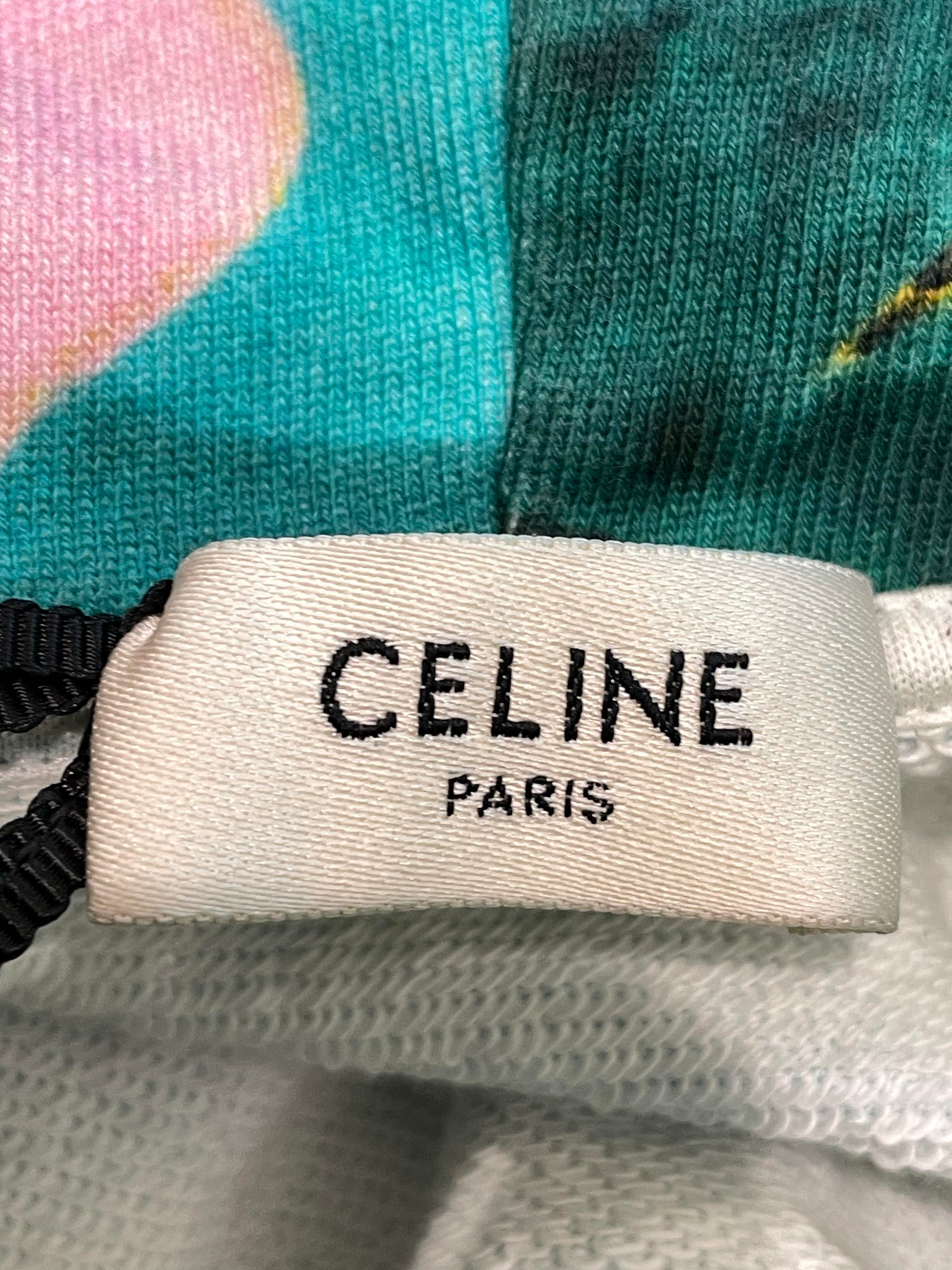 Celine Tropical Hoodie Blue
