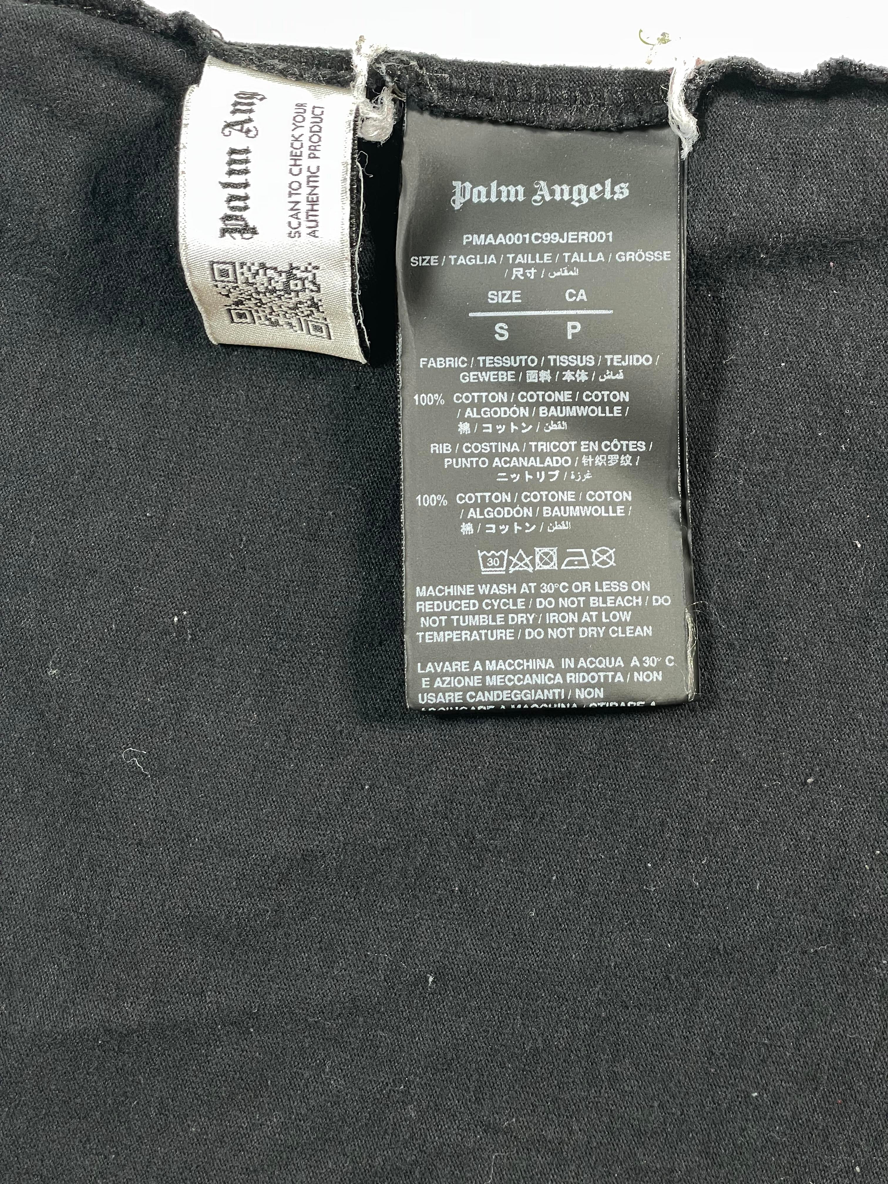 Palm Angels Teddy Black & White Tee