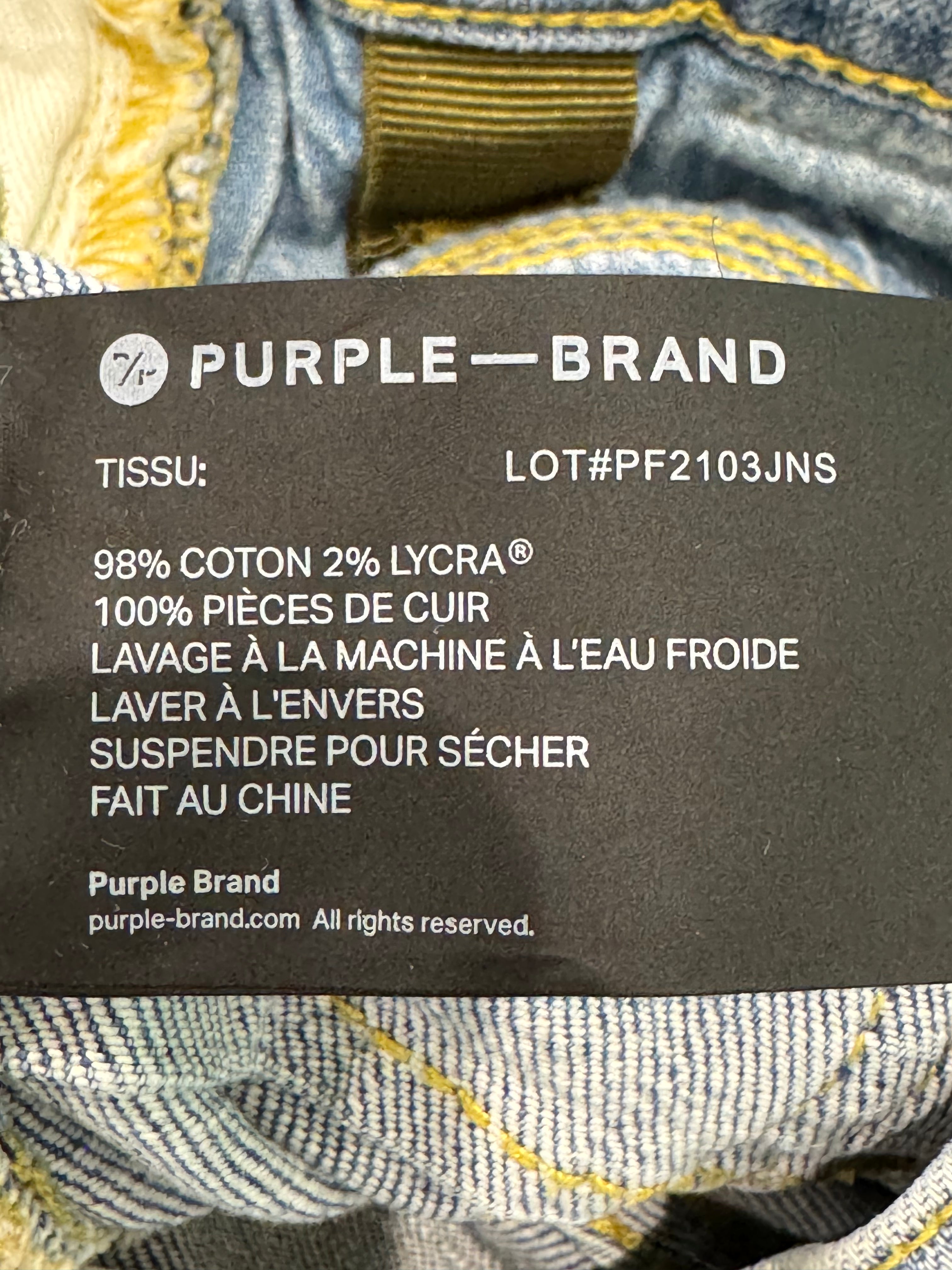 Purple Brand Light Wash Ripped Blue Jeans