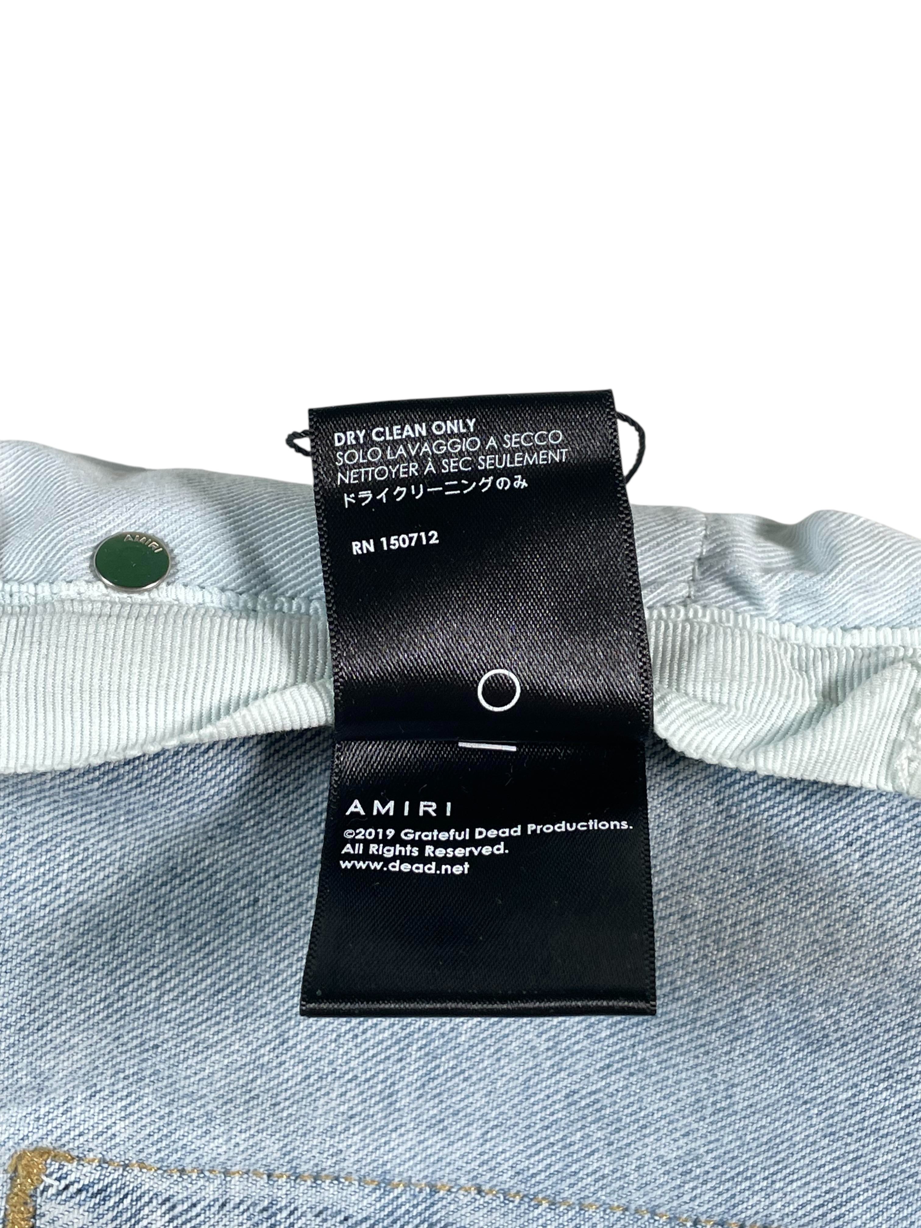 Amiri Grateful Dead Light Wash Jeans