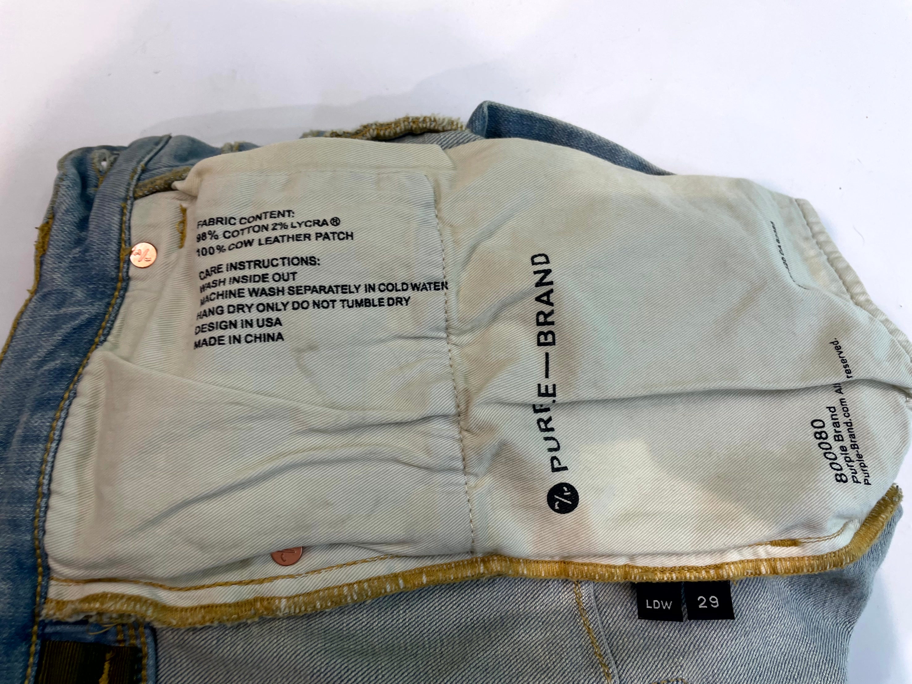 Purple Brand Vintage Wax Light Wash Jeans