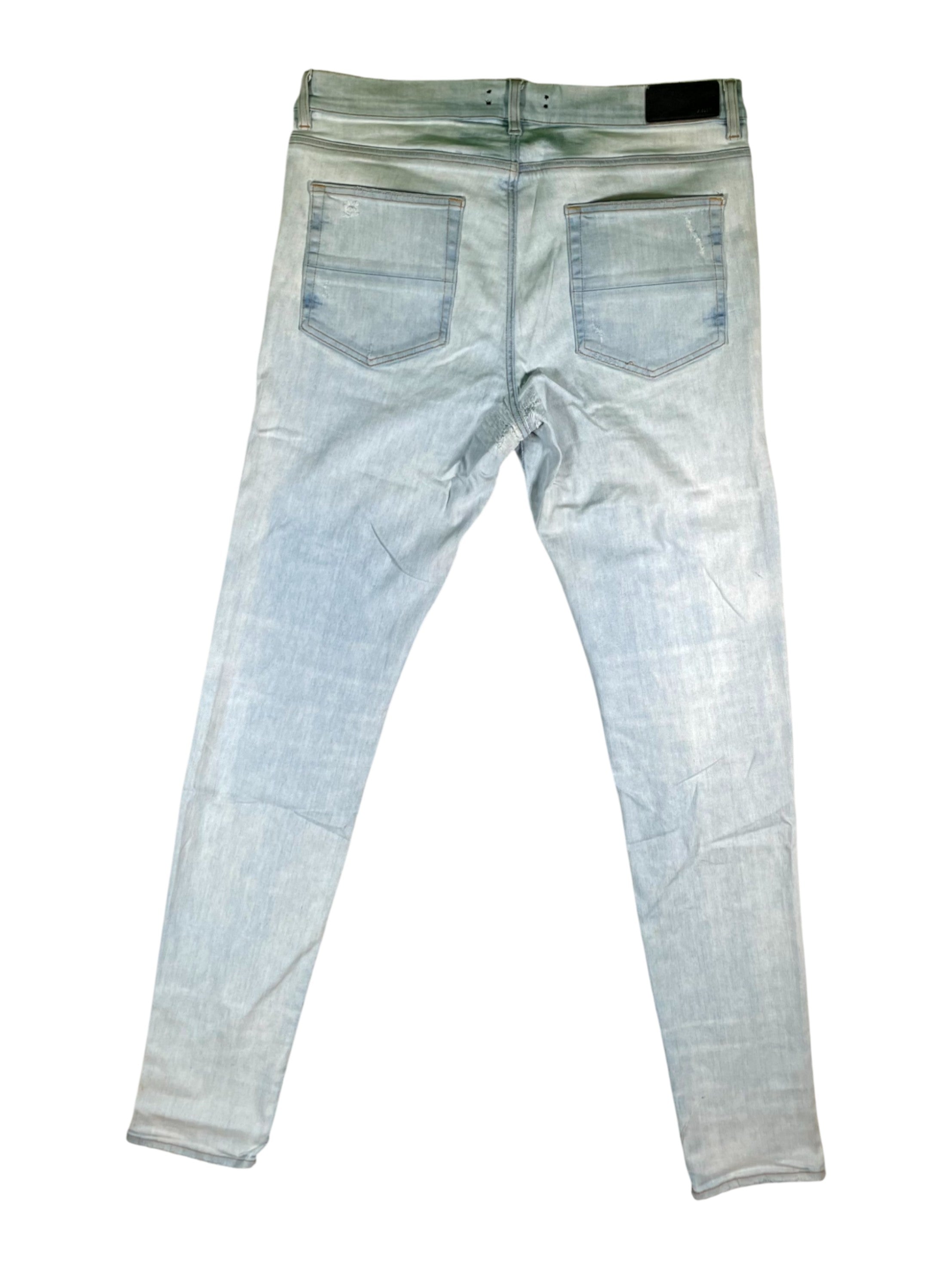 Amiri MX1 patch Light Wash & Redish Black Jeans