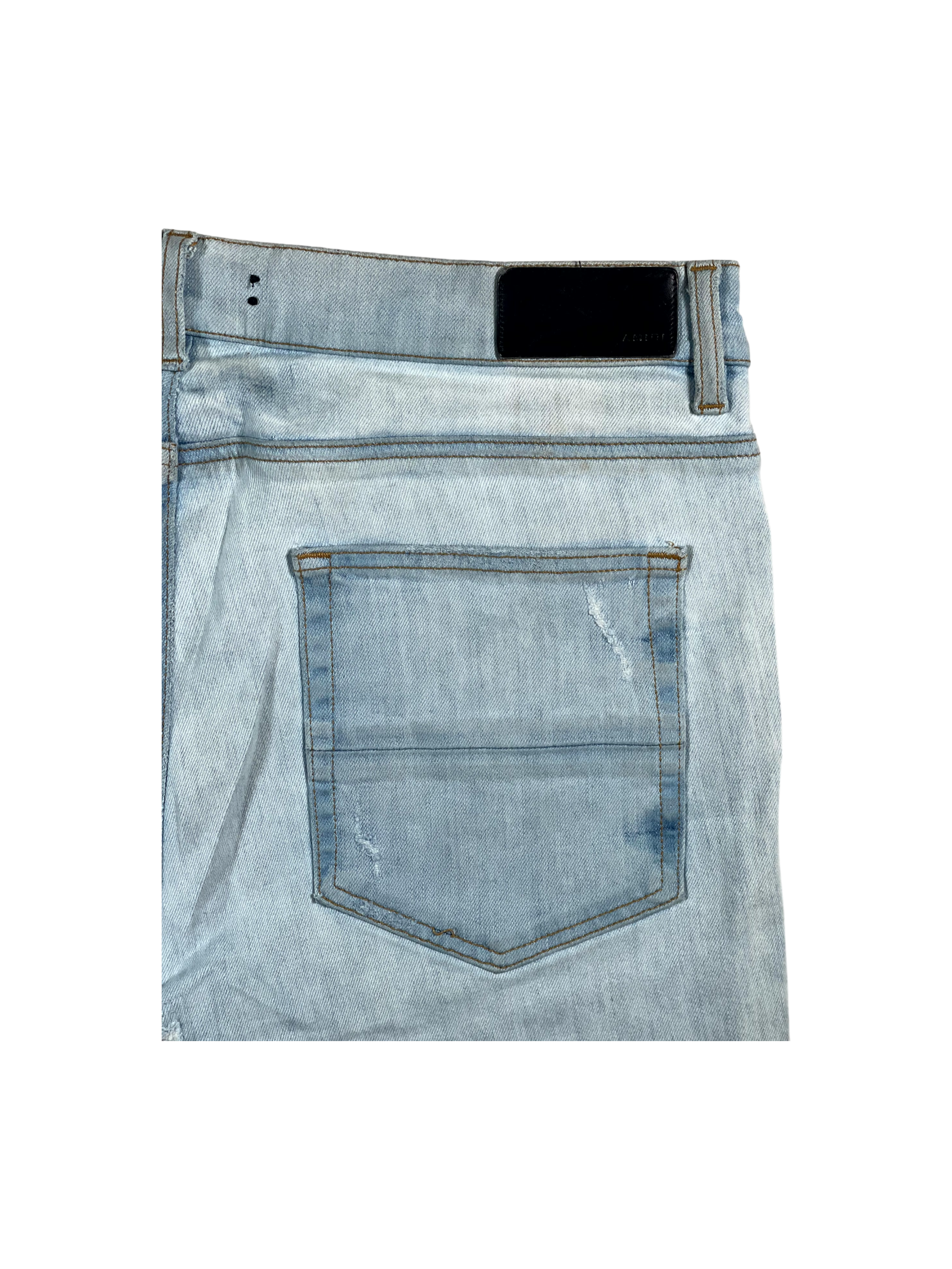 Amiri MX1 patch Light Wash & Redish Black Jeans