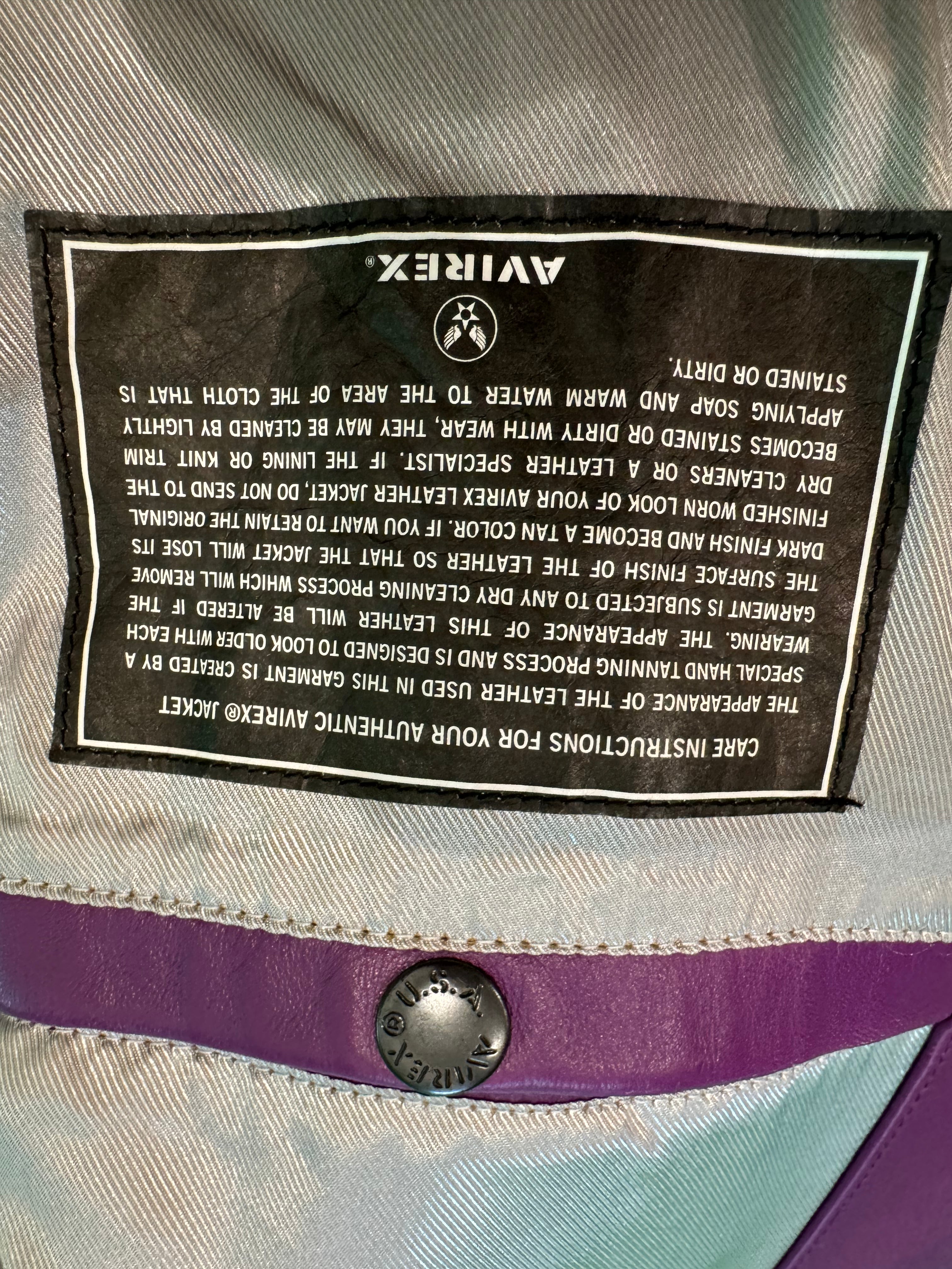 Avirex Purple Varsity Jacket