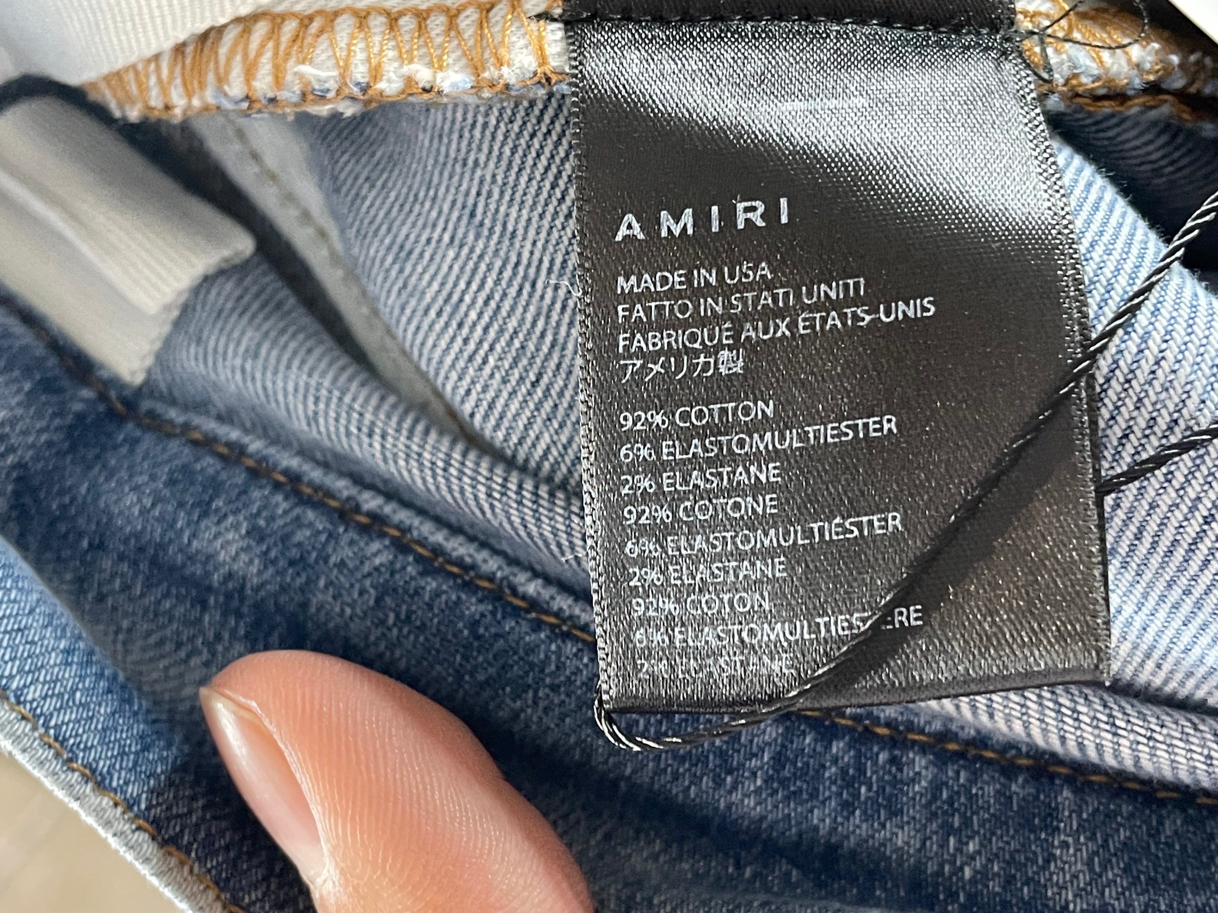 Amiri Jeans Light Wash Rainbow Thrasher Patch Used 32