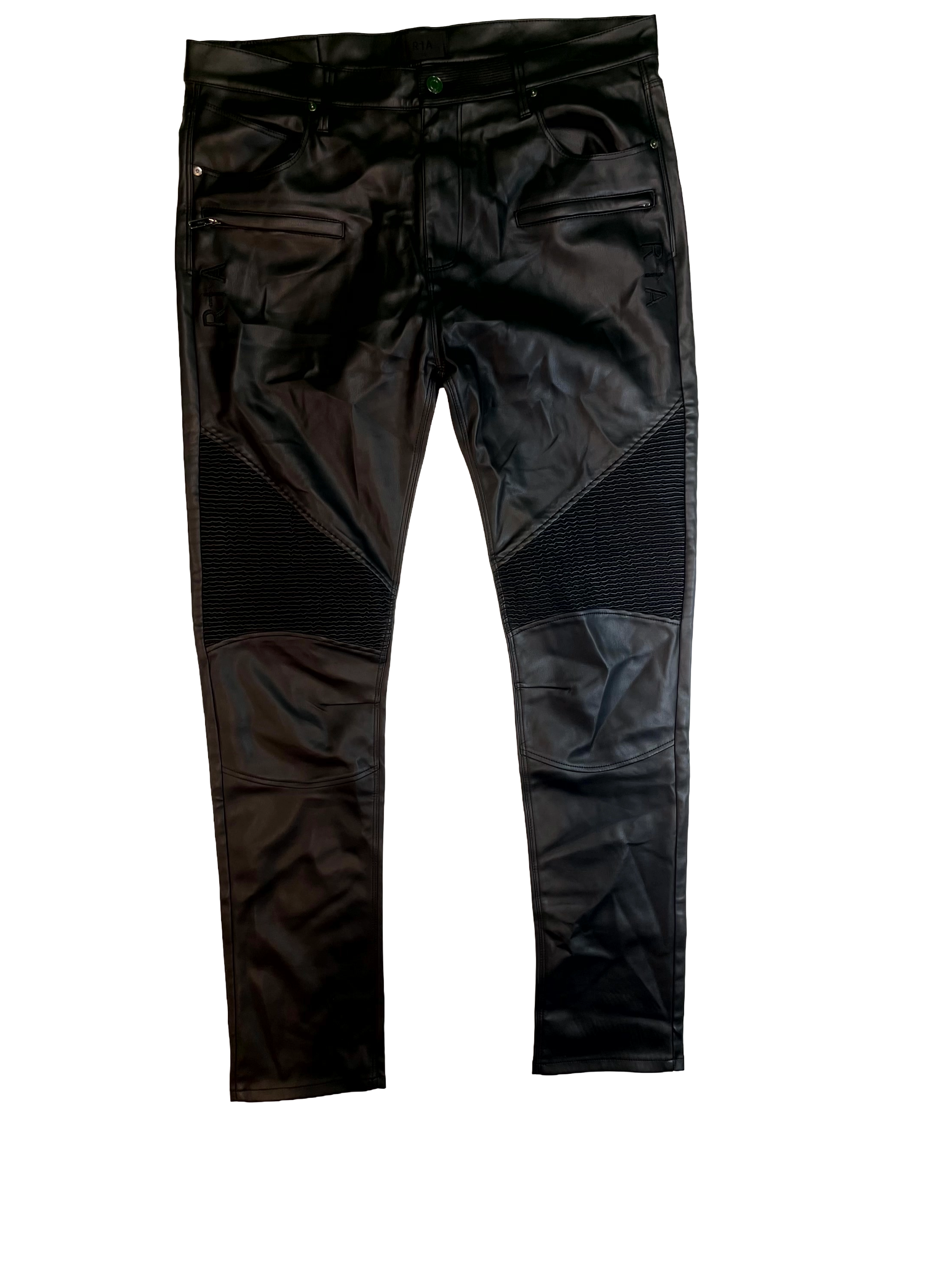 RTA Leather Black Jeans