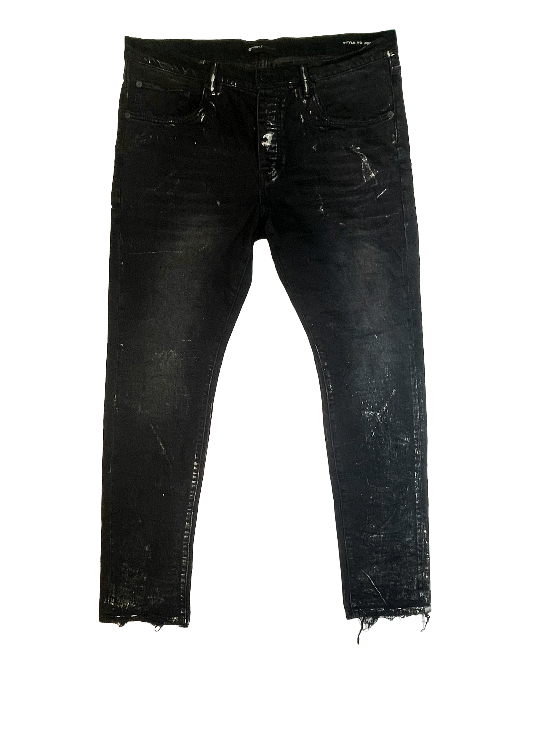 Purple Brand Splatter Black Jeans