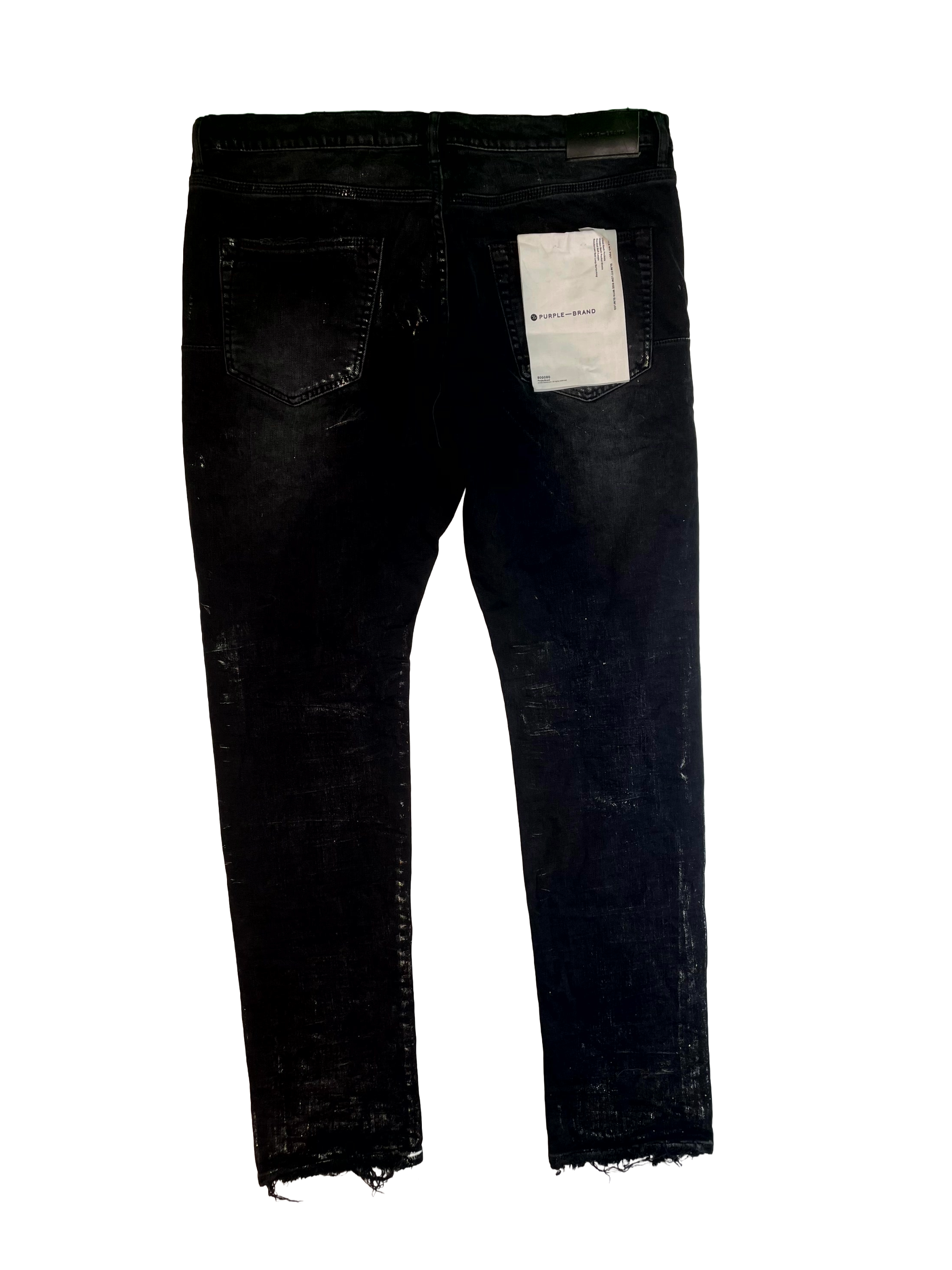 Purple Brand Splatter Black Jeans