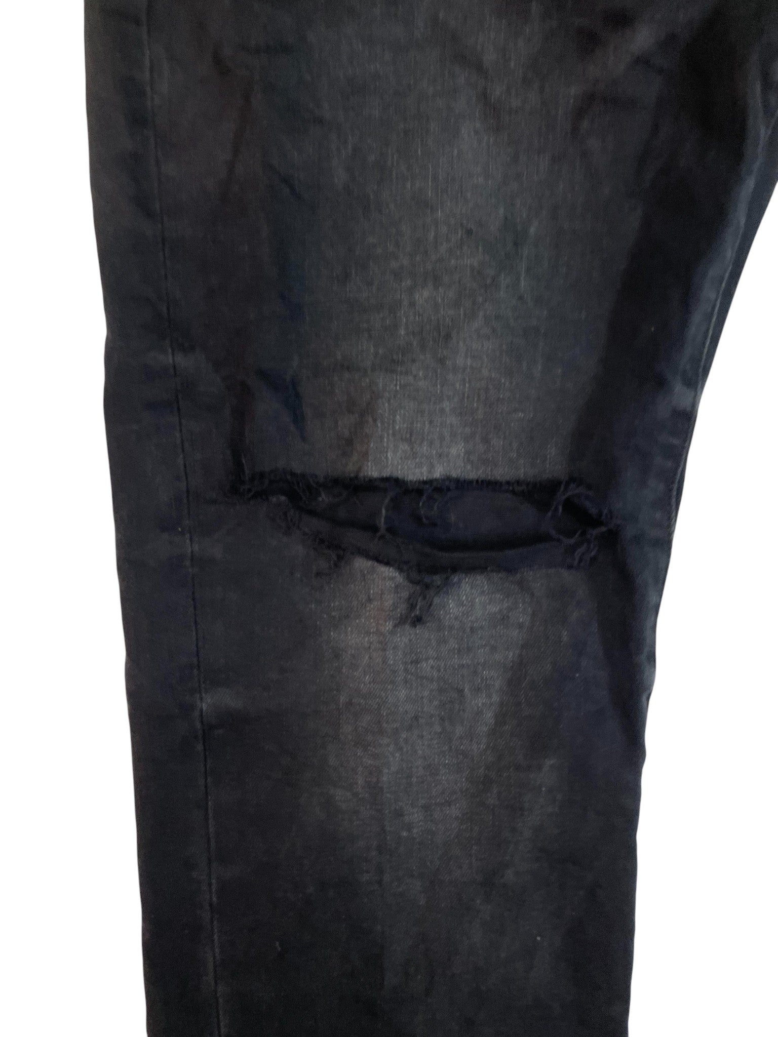 Purple Brand 'Splatter' Black Wash Ripped Jeans