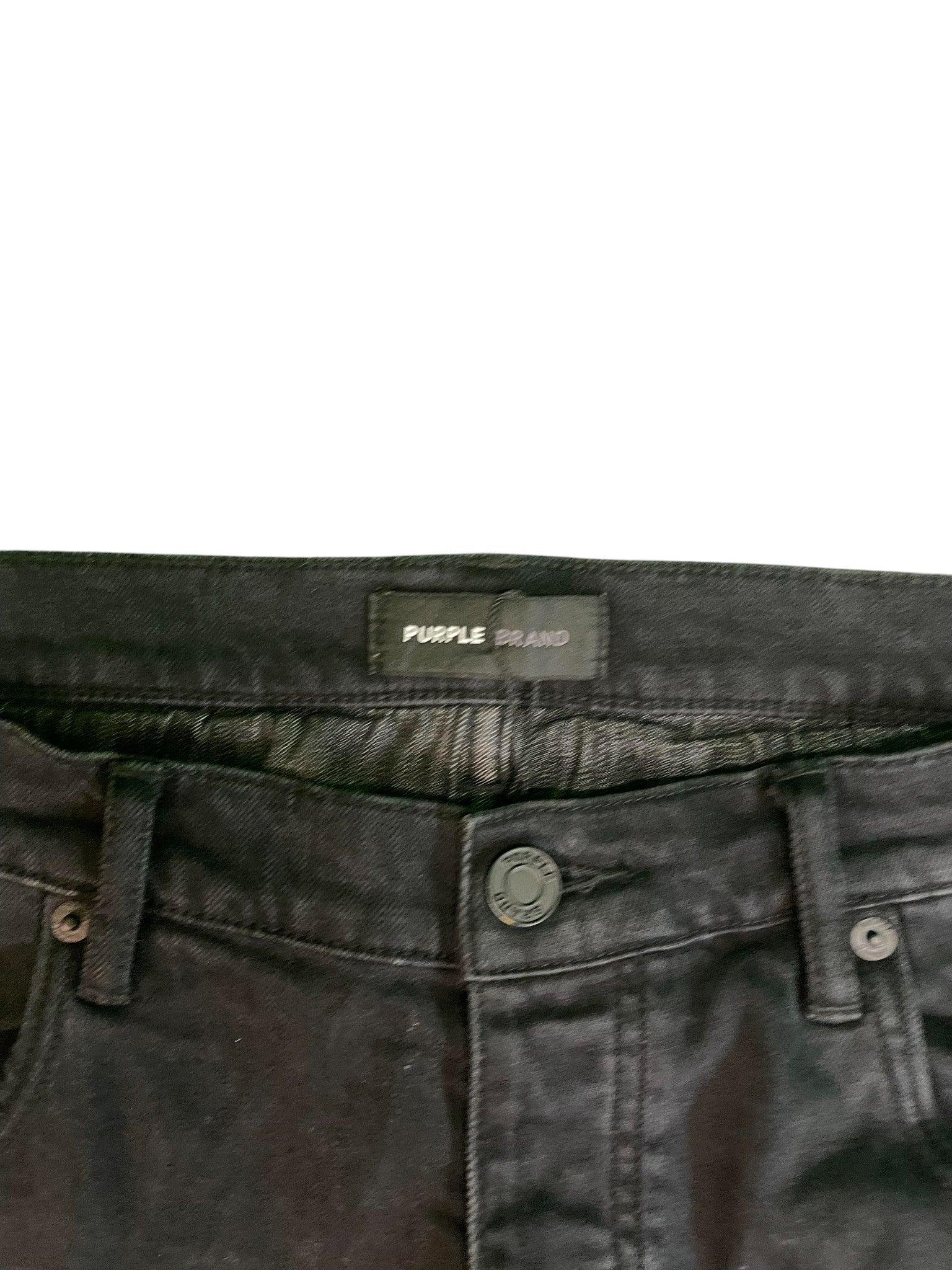 Purple Brand 'Splatter' Black Wash Ripped Jeans