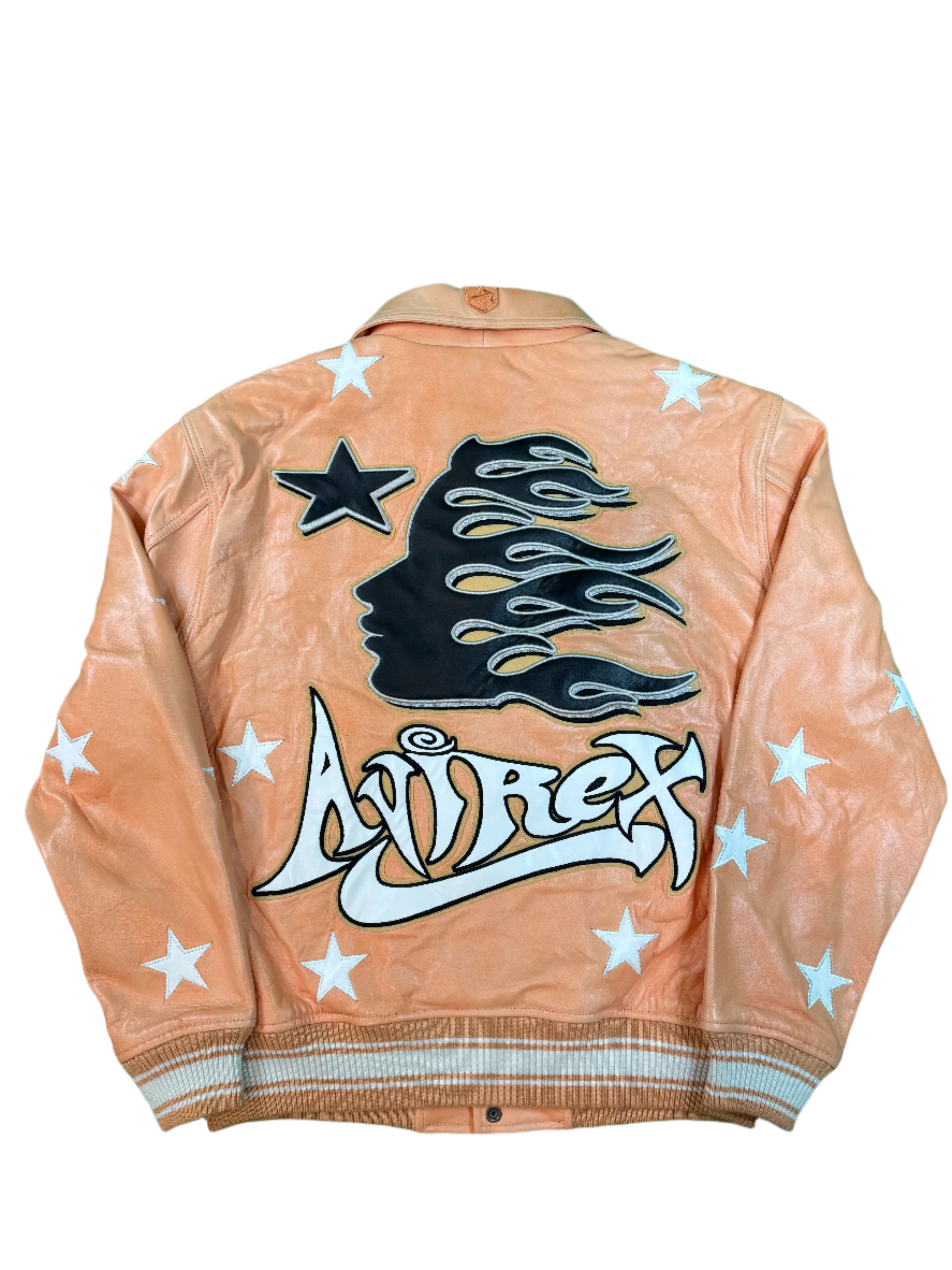 Hellstar x Avirex Icon Orange Varsity Jacket