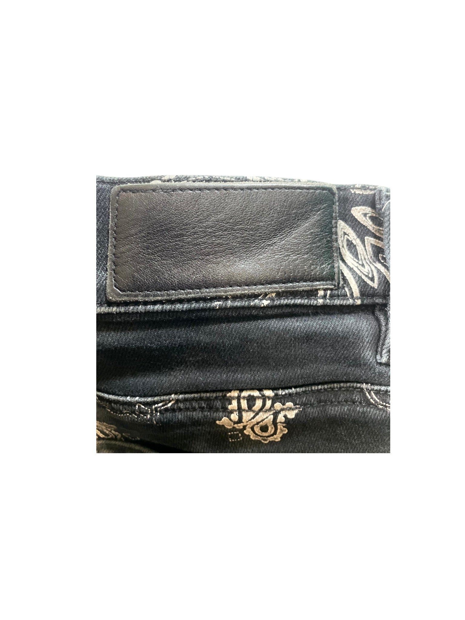 Amiri Paisley Black Jeans