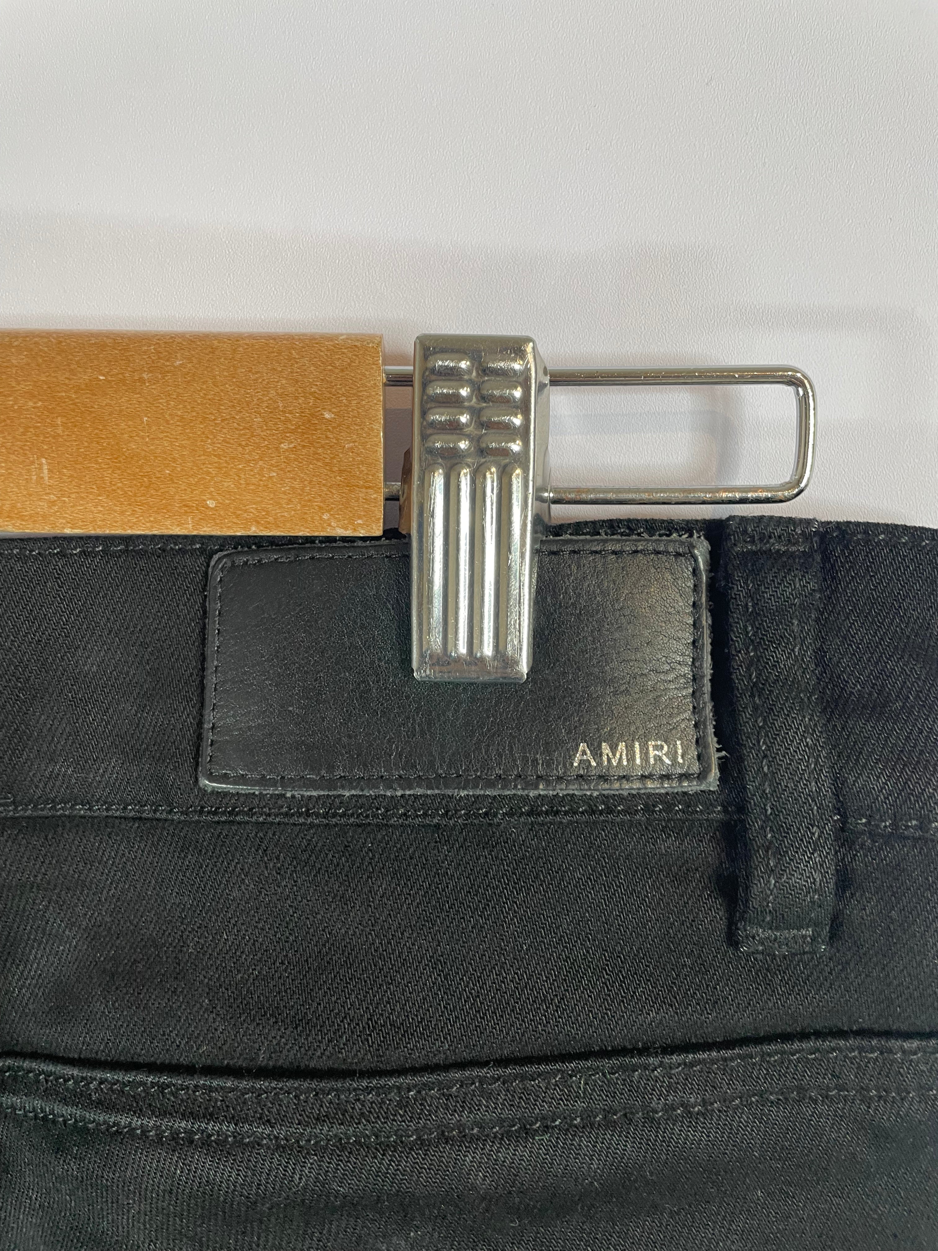 Amiri Plain Thrasher Black (Repaired) Used 32