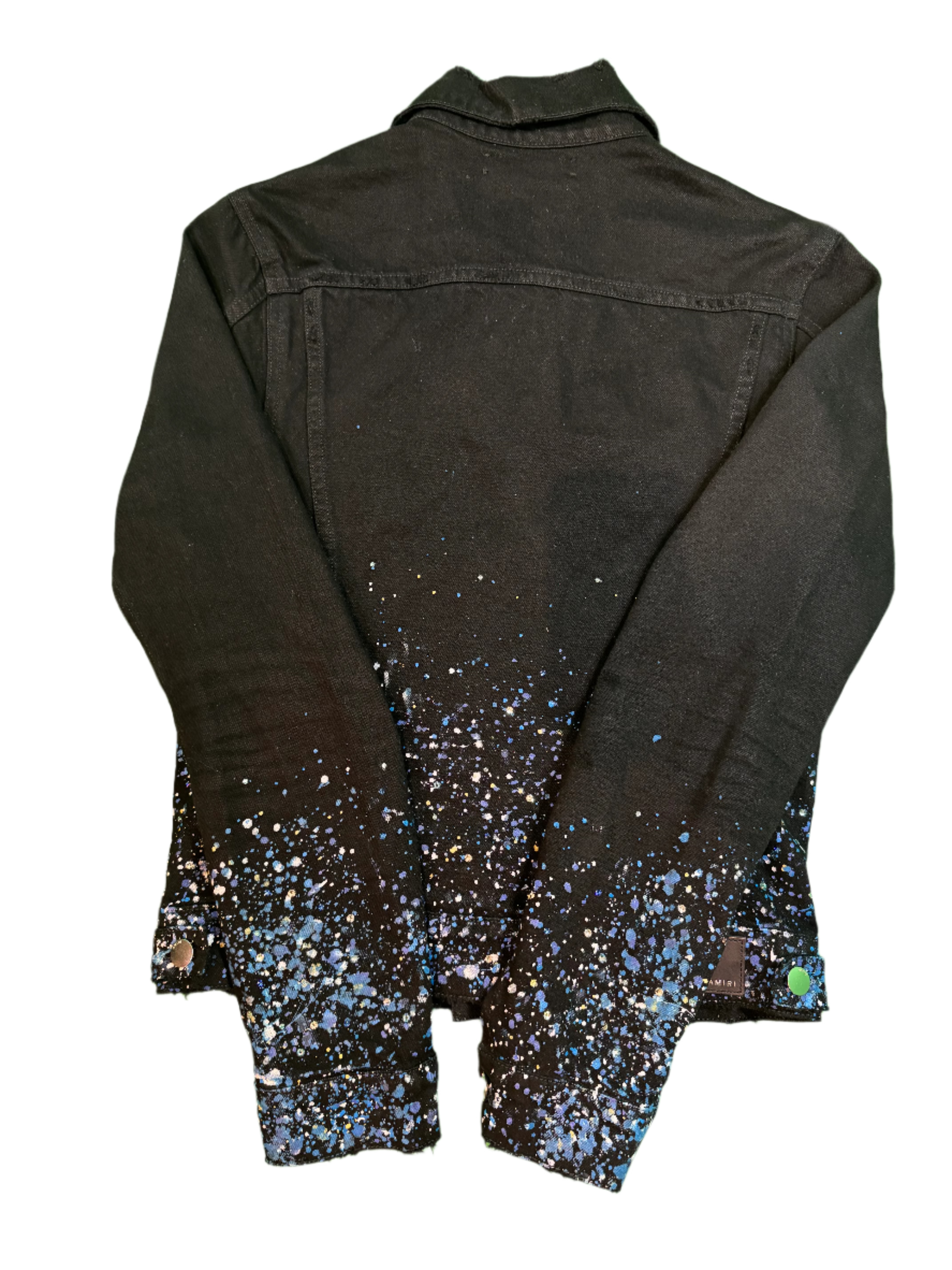 Amiri Black & Blue Rhinestone Jacket