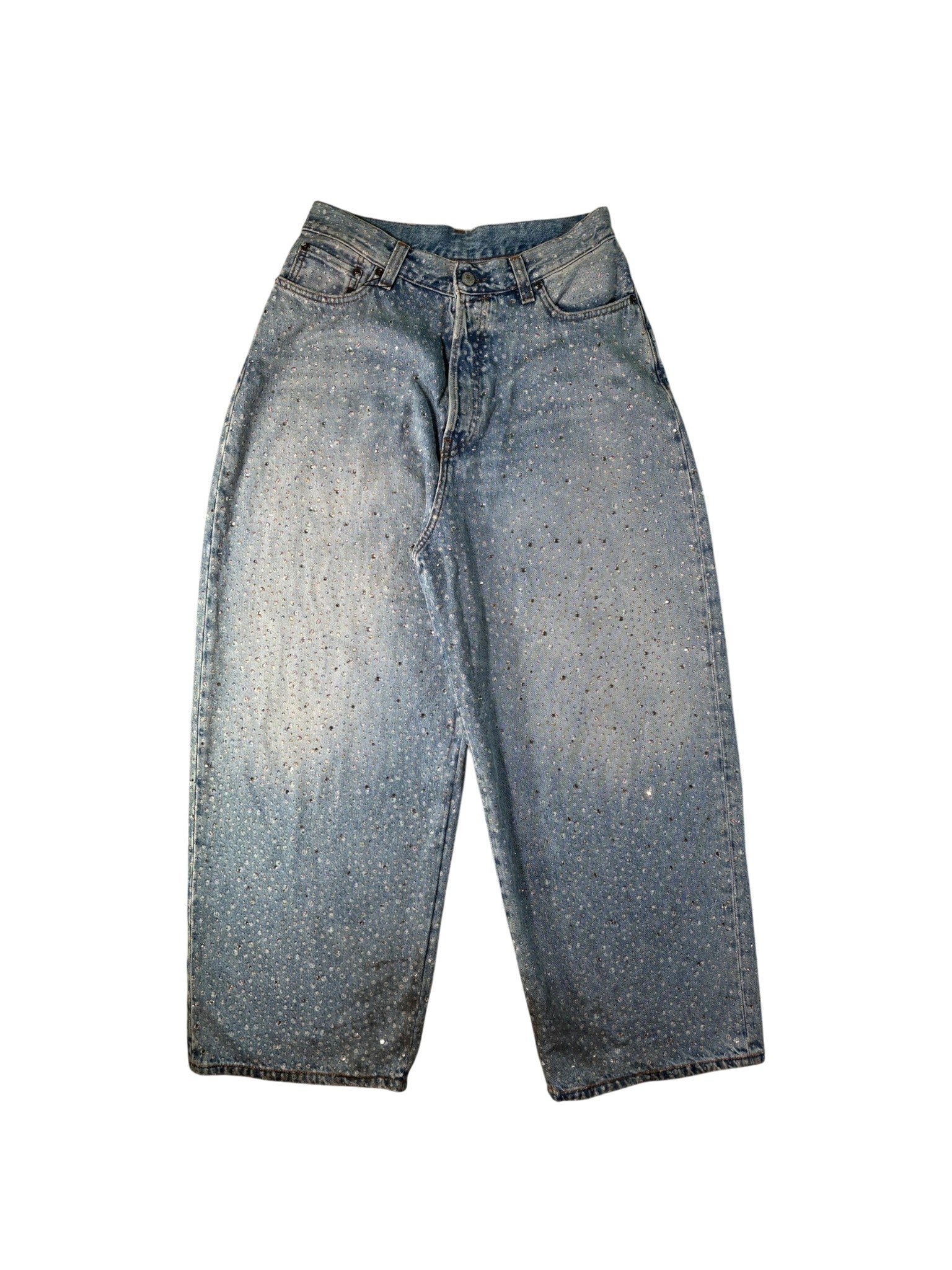 Acne Studios Rhinestone Denim Light Wash Jeans