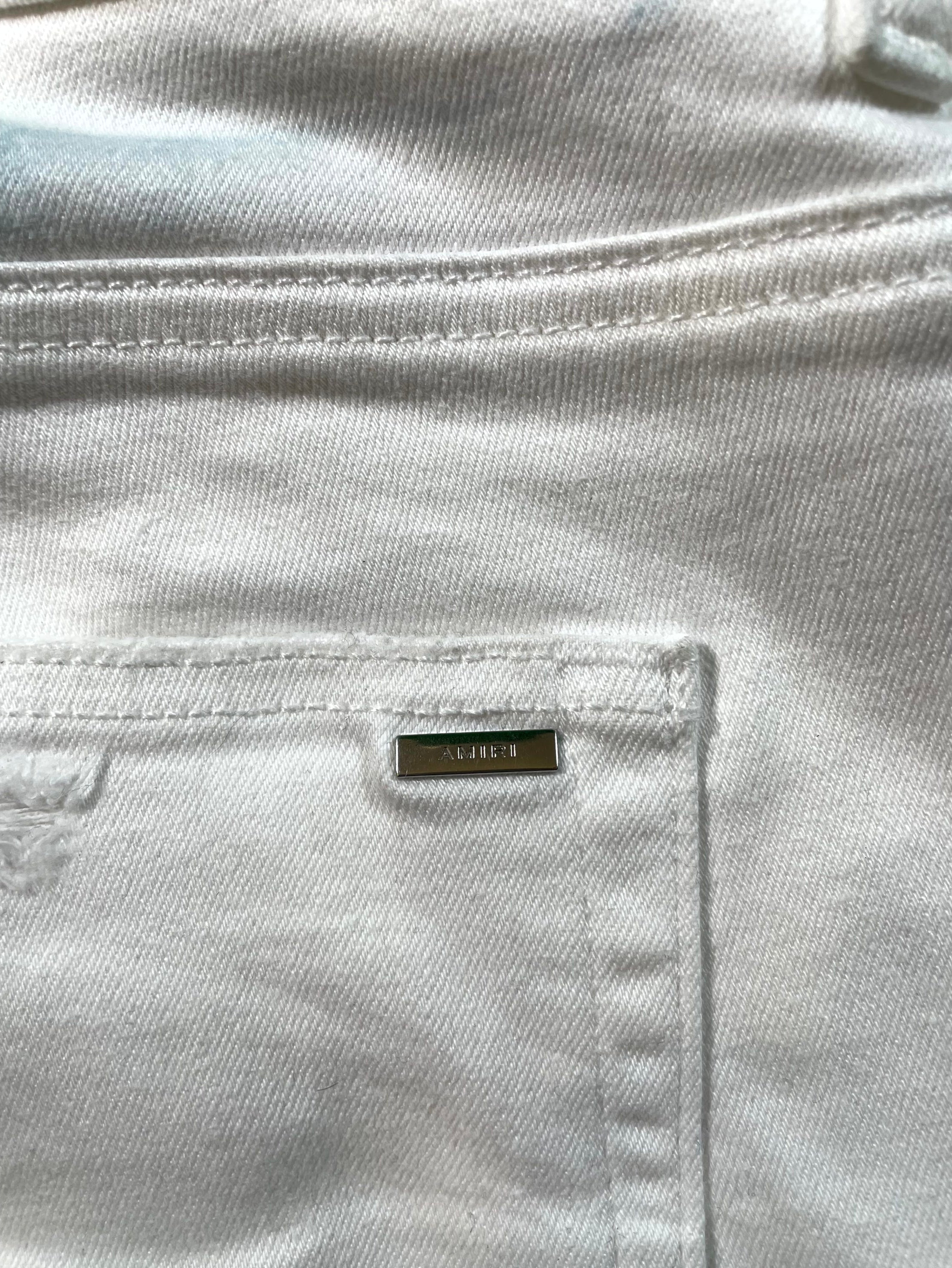 Amiri "MX1 Patch" White Jeans