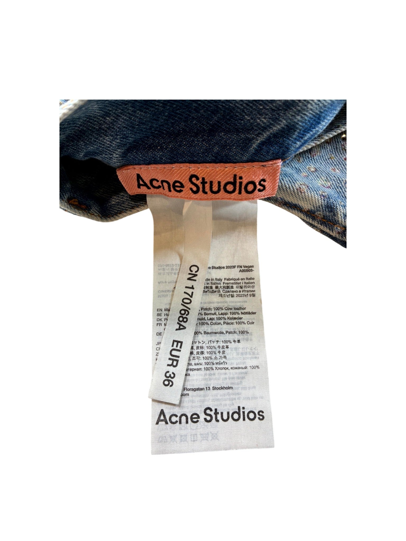 Acne Studios Rhinestone Denim Light Wash Jeans