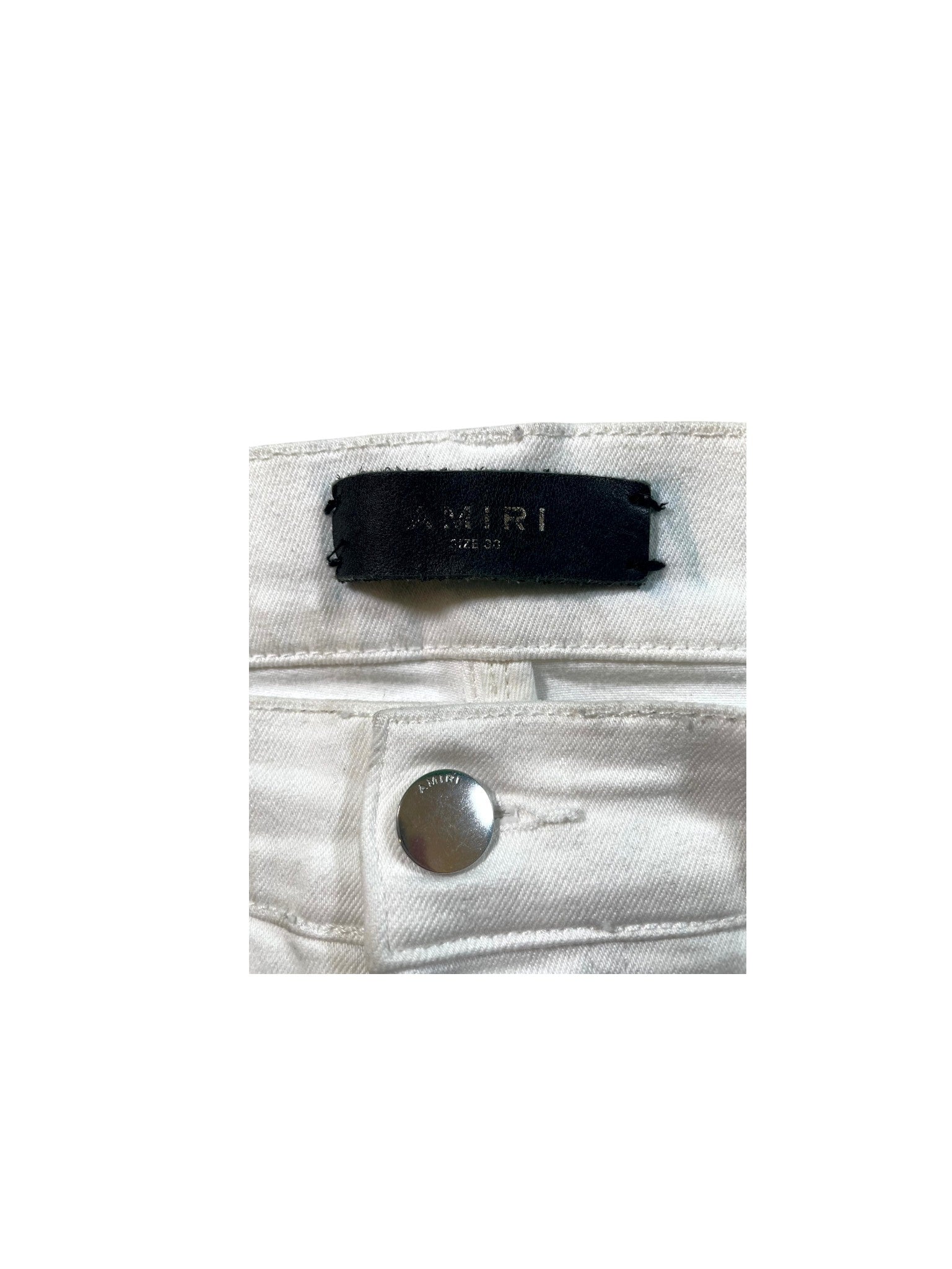 Amiri "MX1 Patch" White Jeans