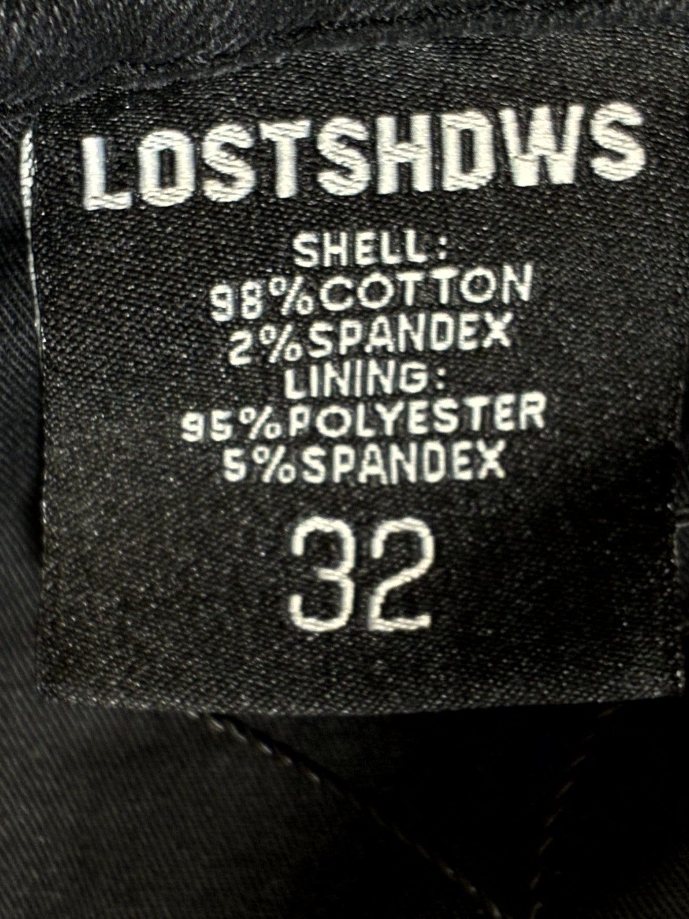 LOST SHDWS "Wax" Black & Green Jeans