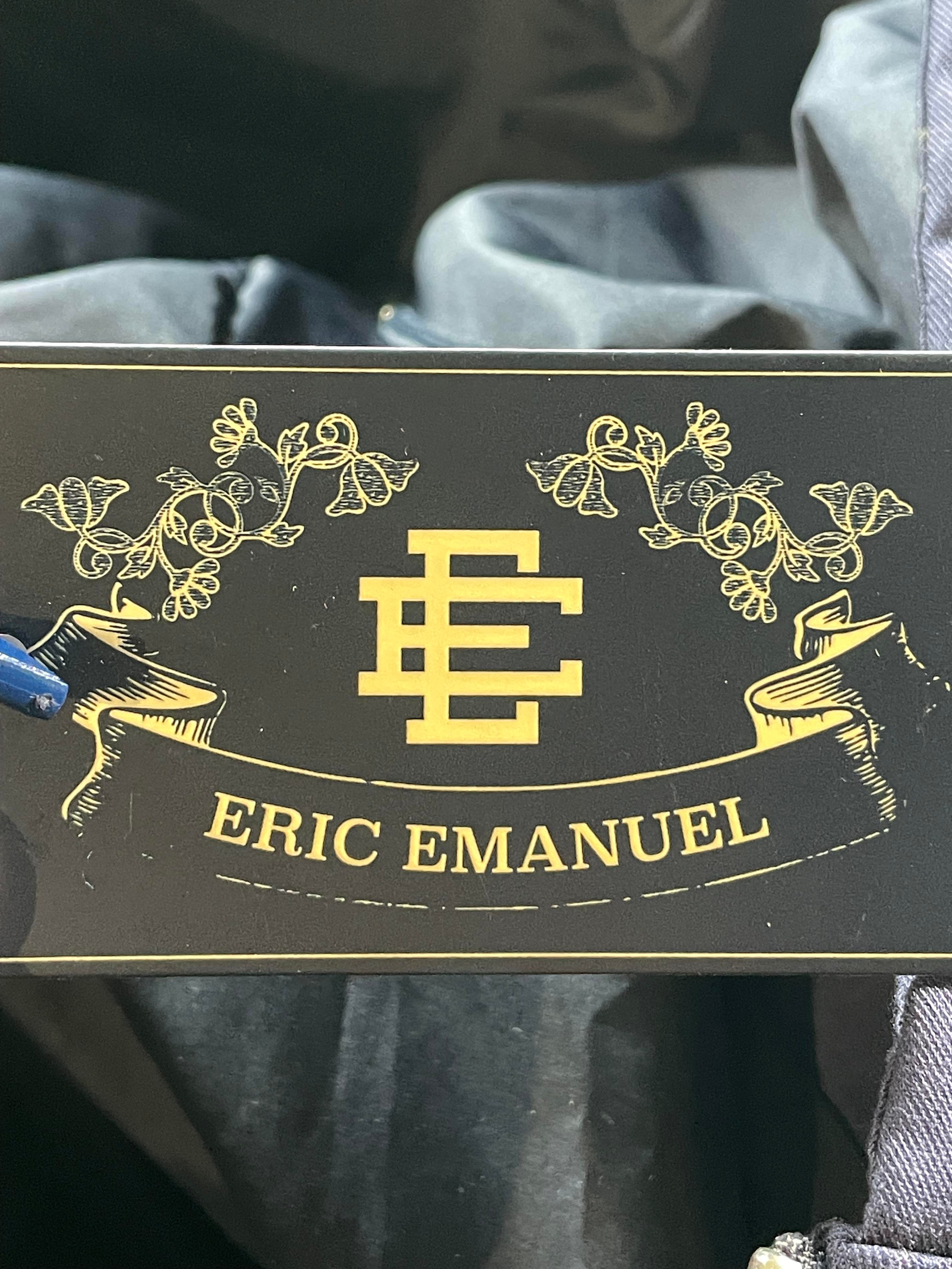 Eric Emanuel Embroidered Quilted Navy Jacket
