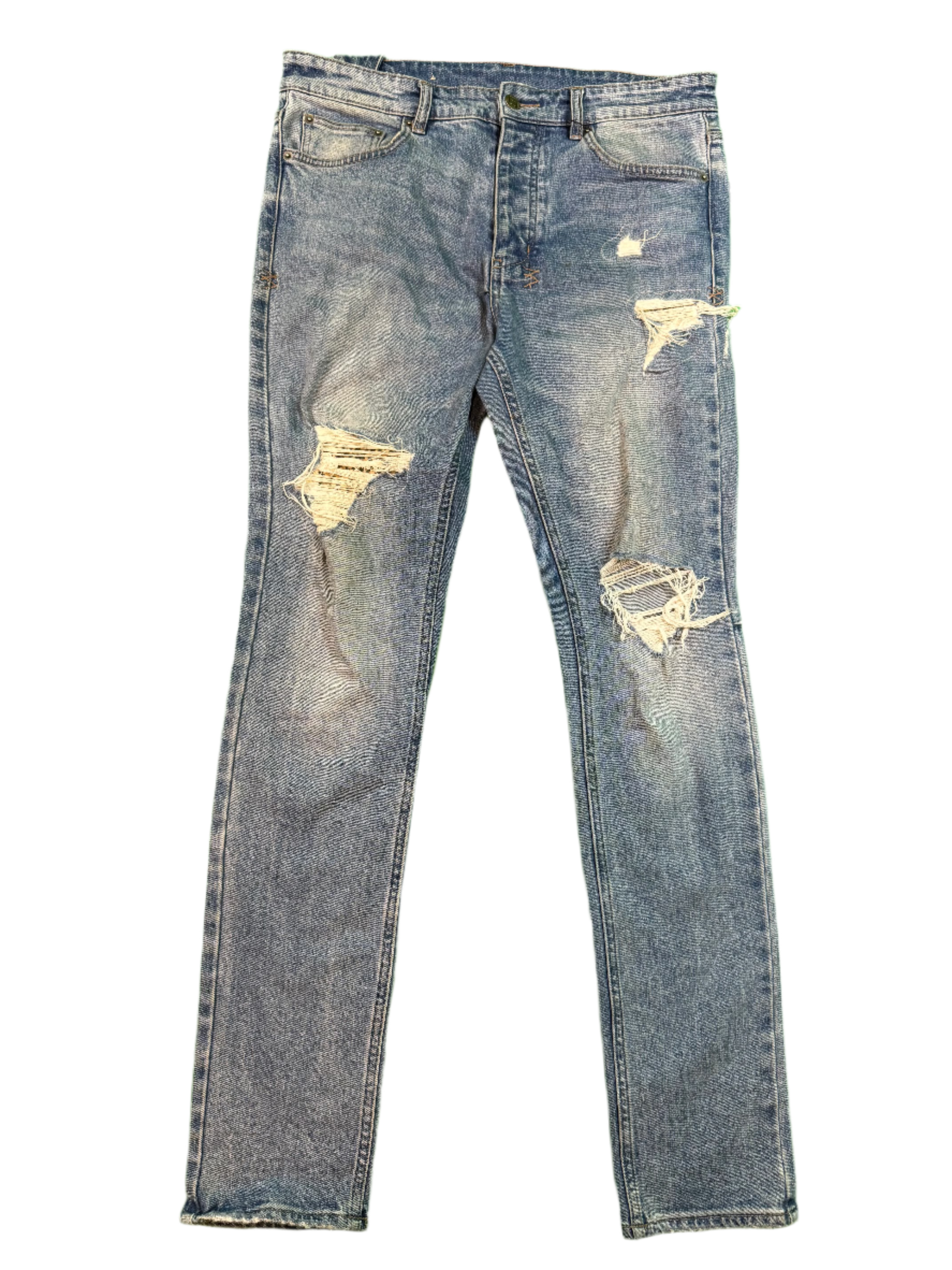 Ksubi Light Wash Ripped Blue Jeans