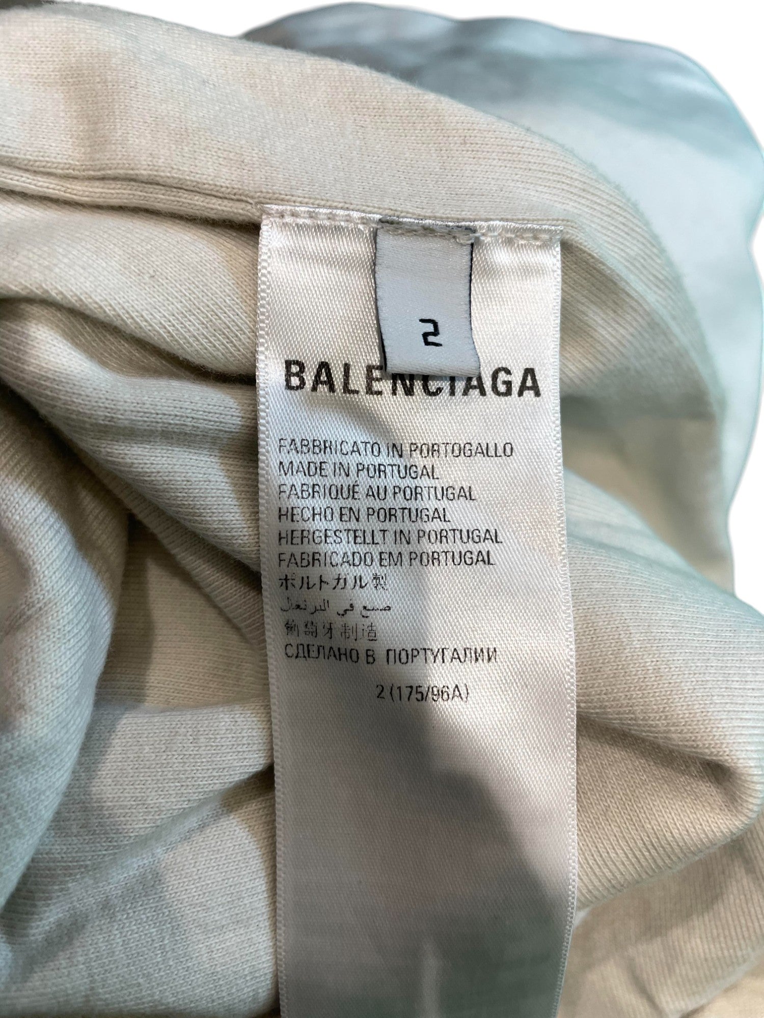 Balenciaga XXXL T-Shirt Beige Black
