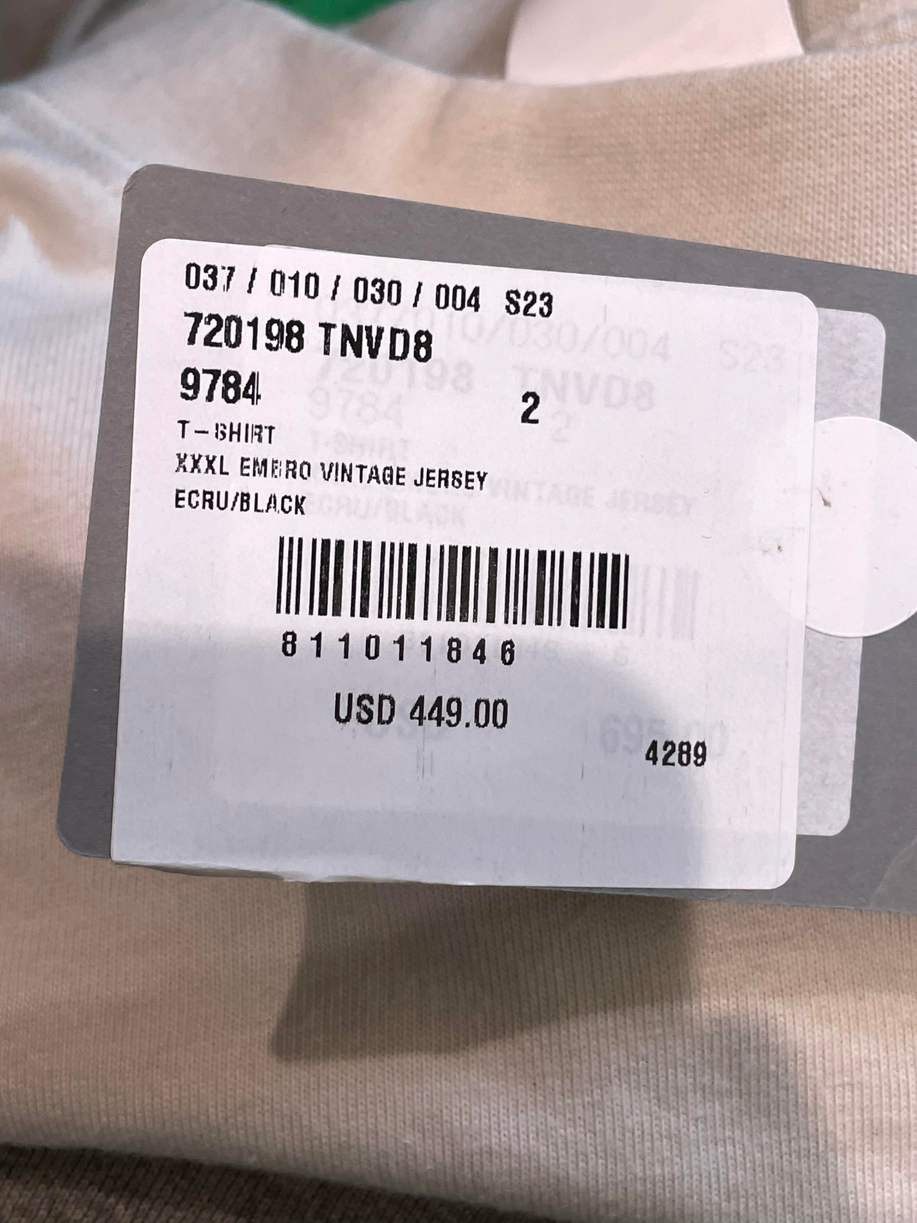 Balenciaga XXXL T-Shirt Beige Black