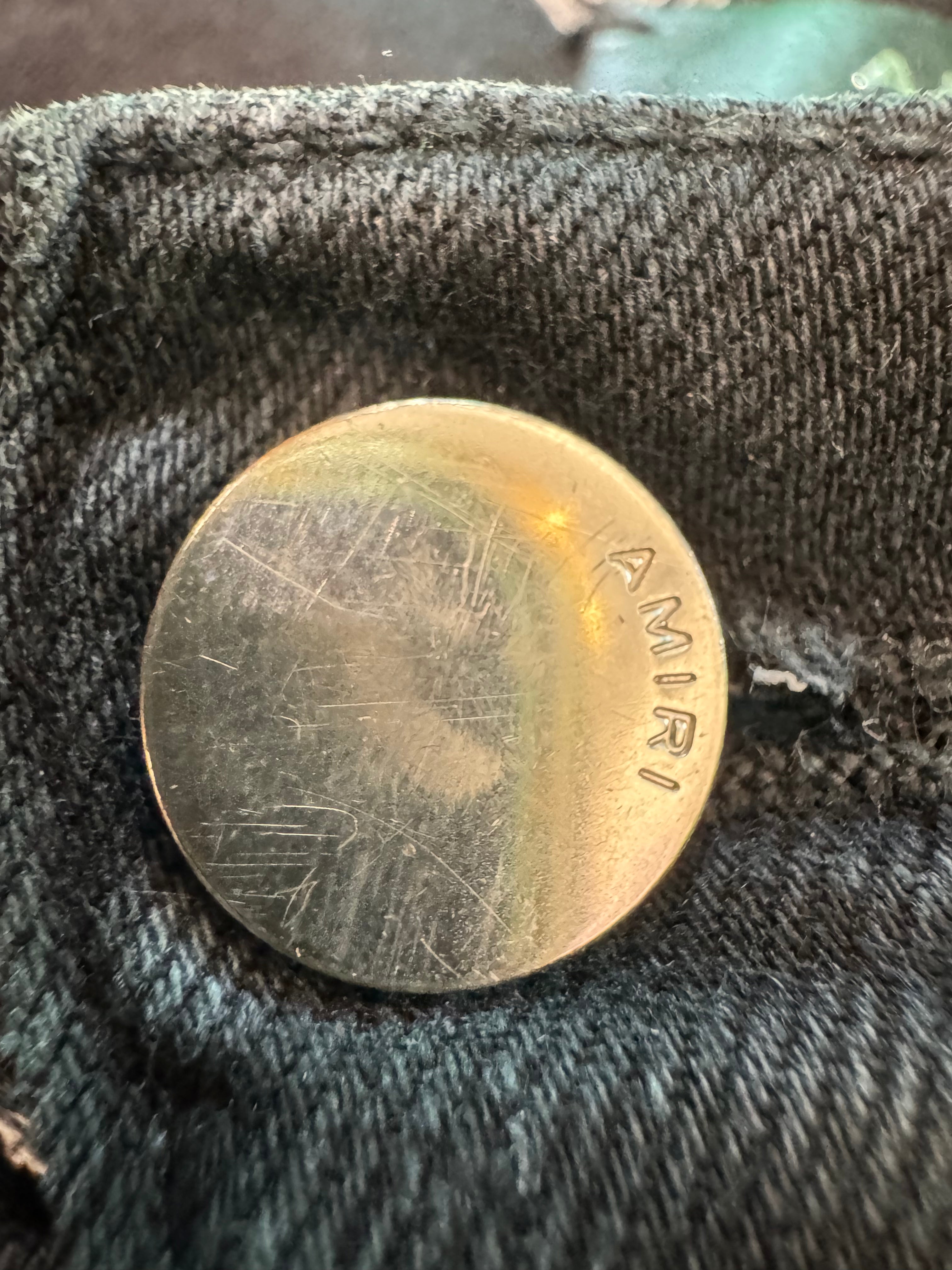 Amiri Stack Denim Black Bandana Used 29 N/A