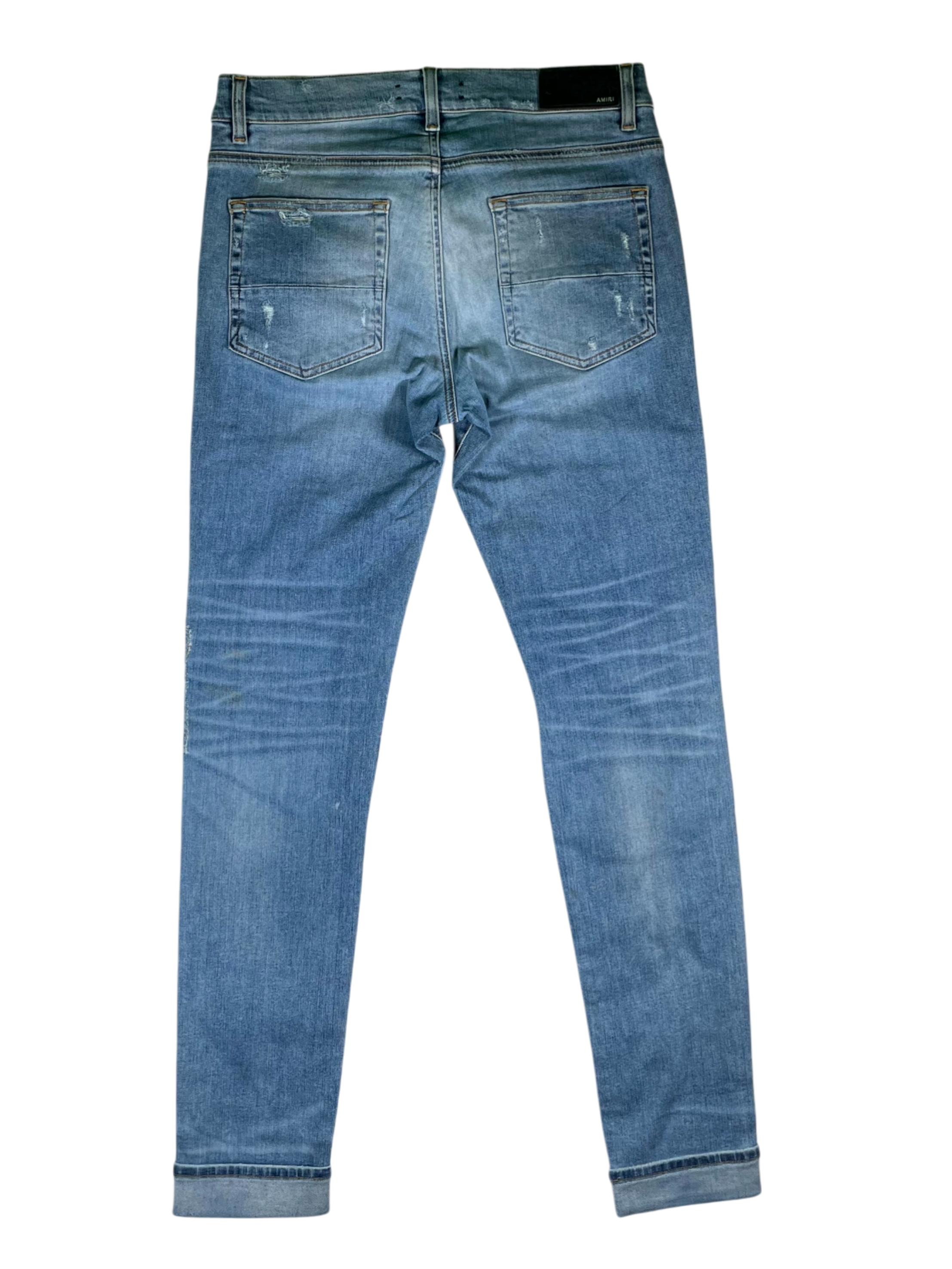 Amiri Patchwork Light Wash & Blue Jeans
