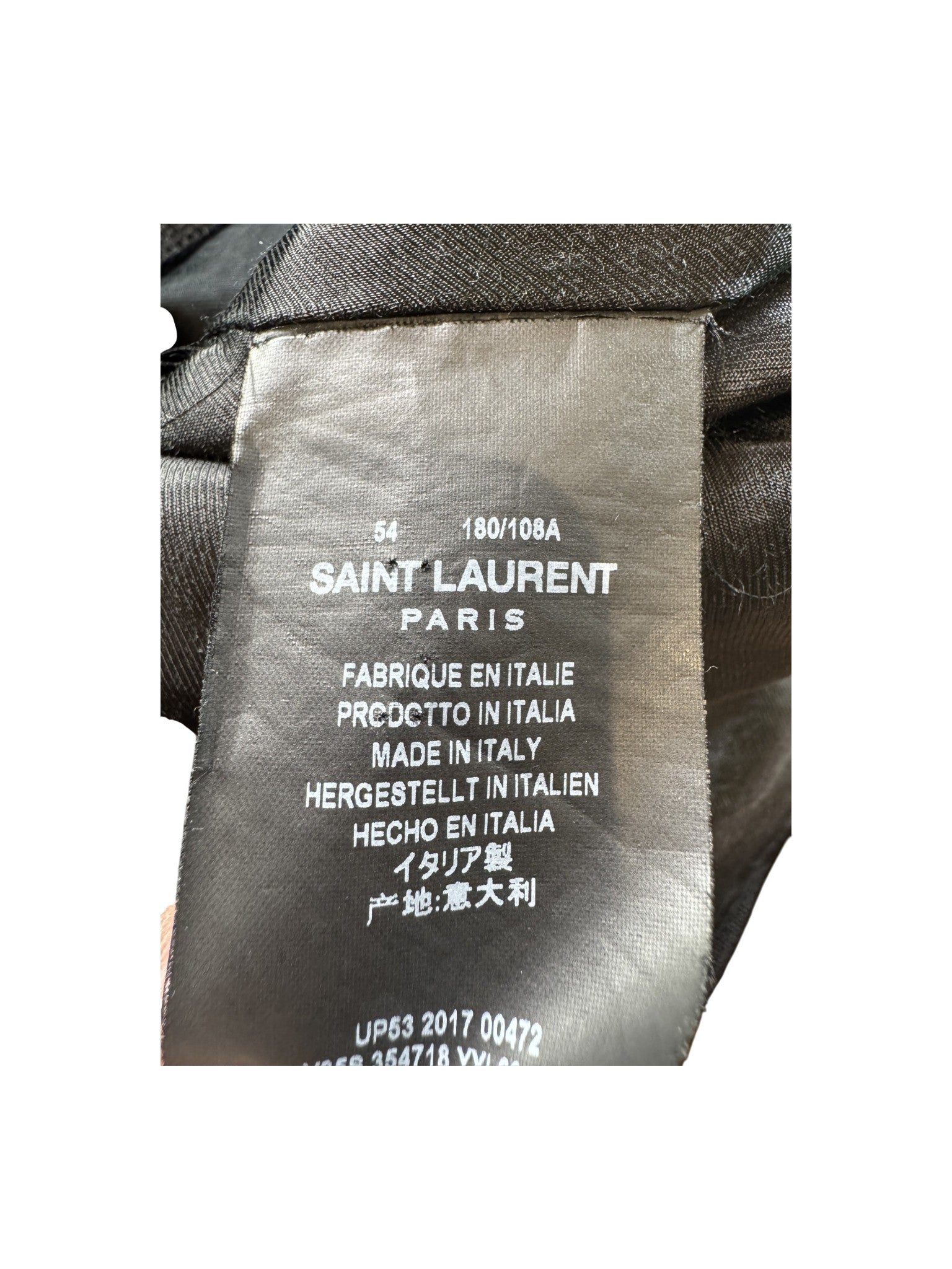 Saint Laurent Teddy Black Varsity Jacket