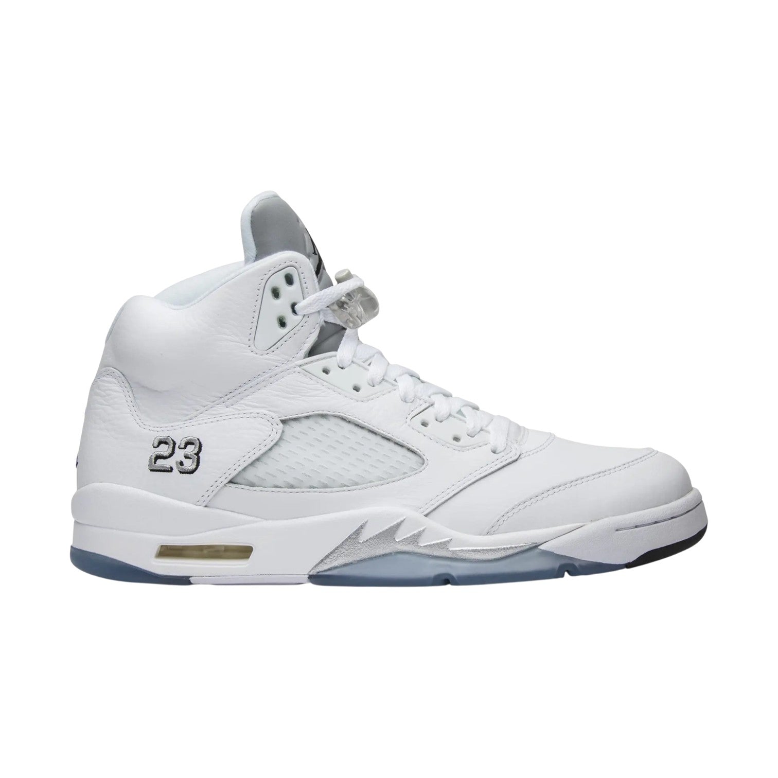Jordan 5 'White Metallic' White Sneakers