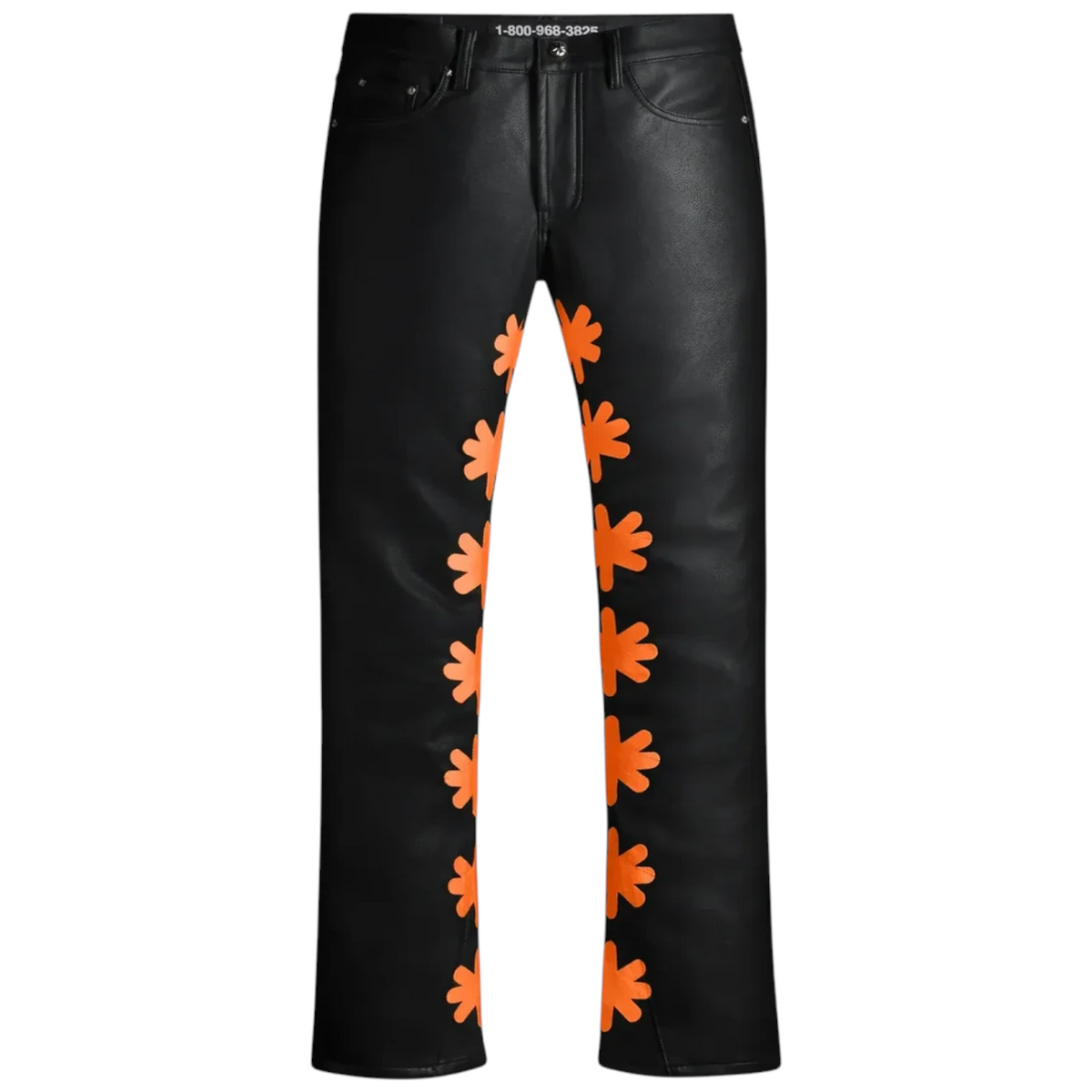 LOSTSHDWS "Sun Logo" Orange Leather Pants