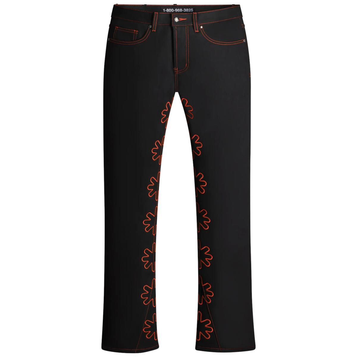 LOSTSHDWS Sun Logo Outline Black & Red Jeans