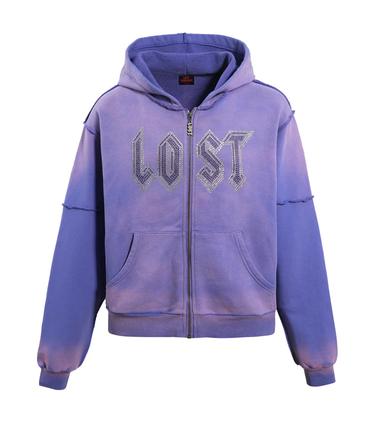 Lost Intricacy Zip Up Lavender Hoodie