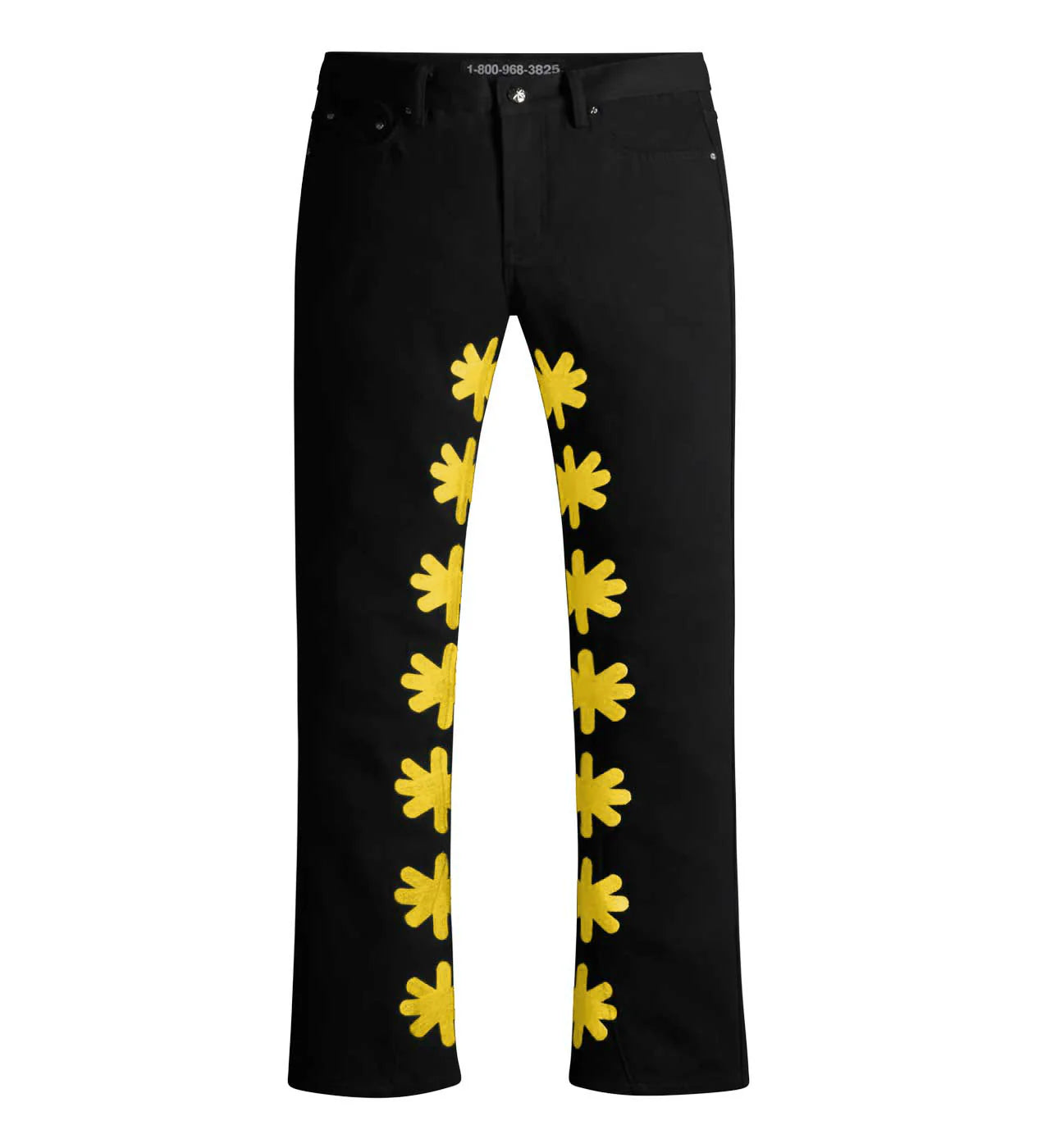LOST SHDWS Black & Yellow Wax Jeans