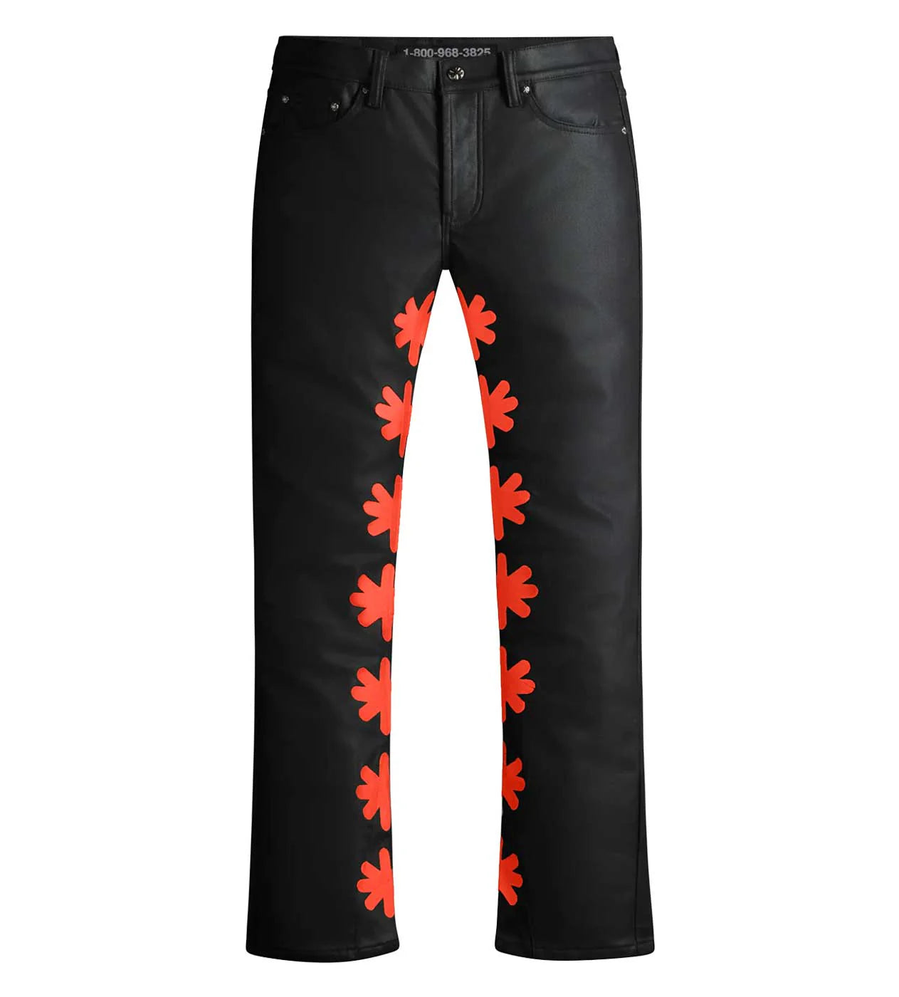 LOST SHDWS Black & Red Wax Jeans