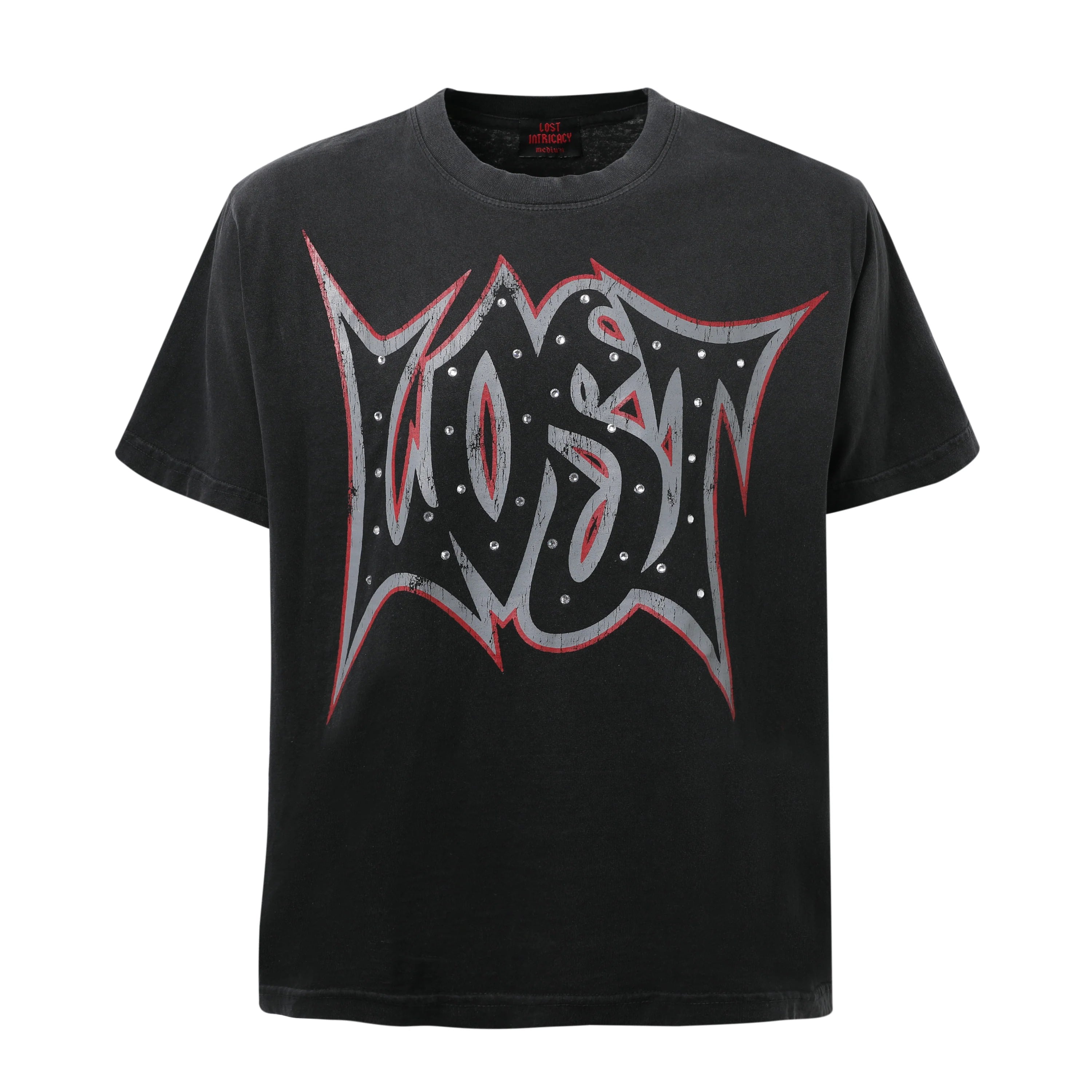 Lost Intricacy Black & Red Outline Tee