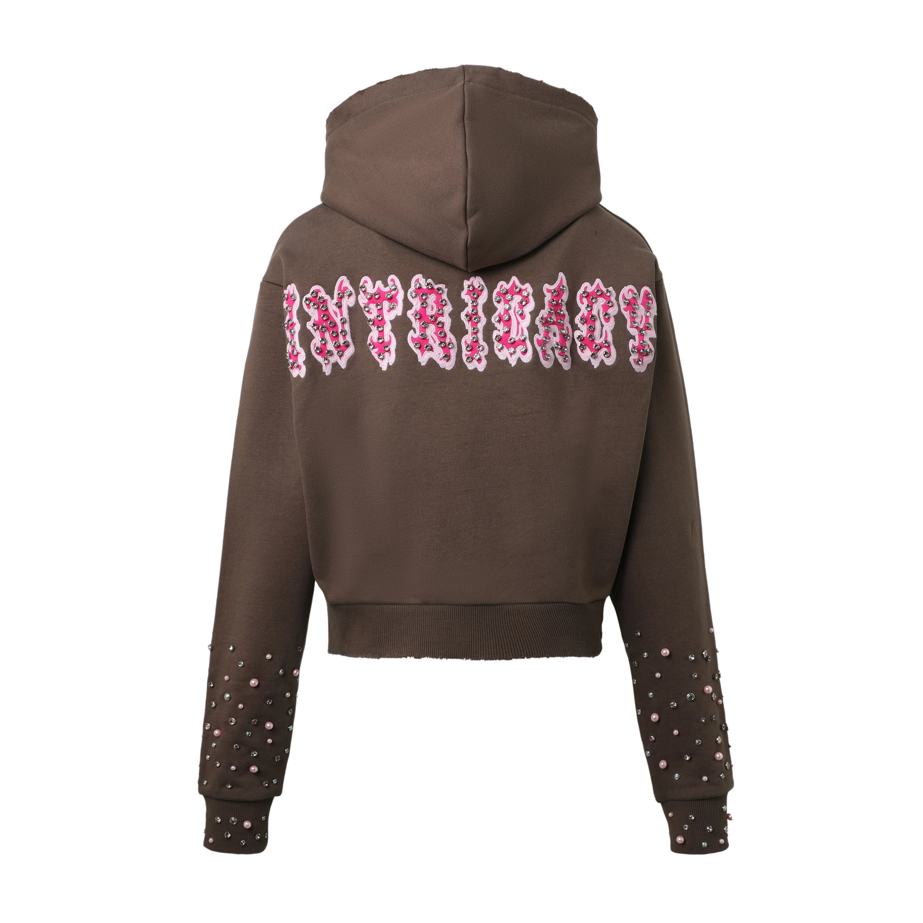 Lost Intricacy 'Brown Patch 2.0' Brown Hoodie (Women's)