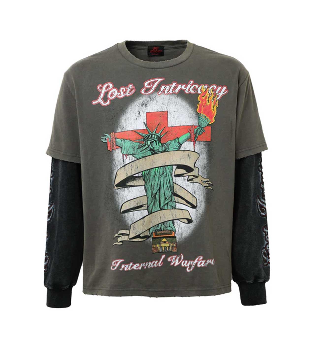 Lost Intricacy 'Cross Liberty' Grey Thermal