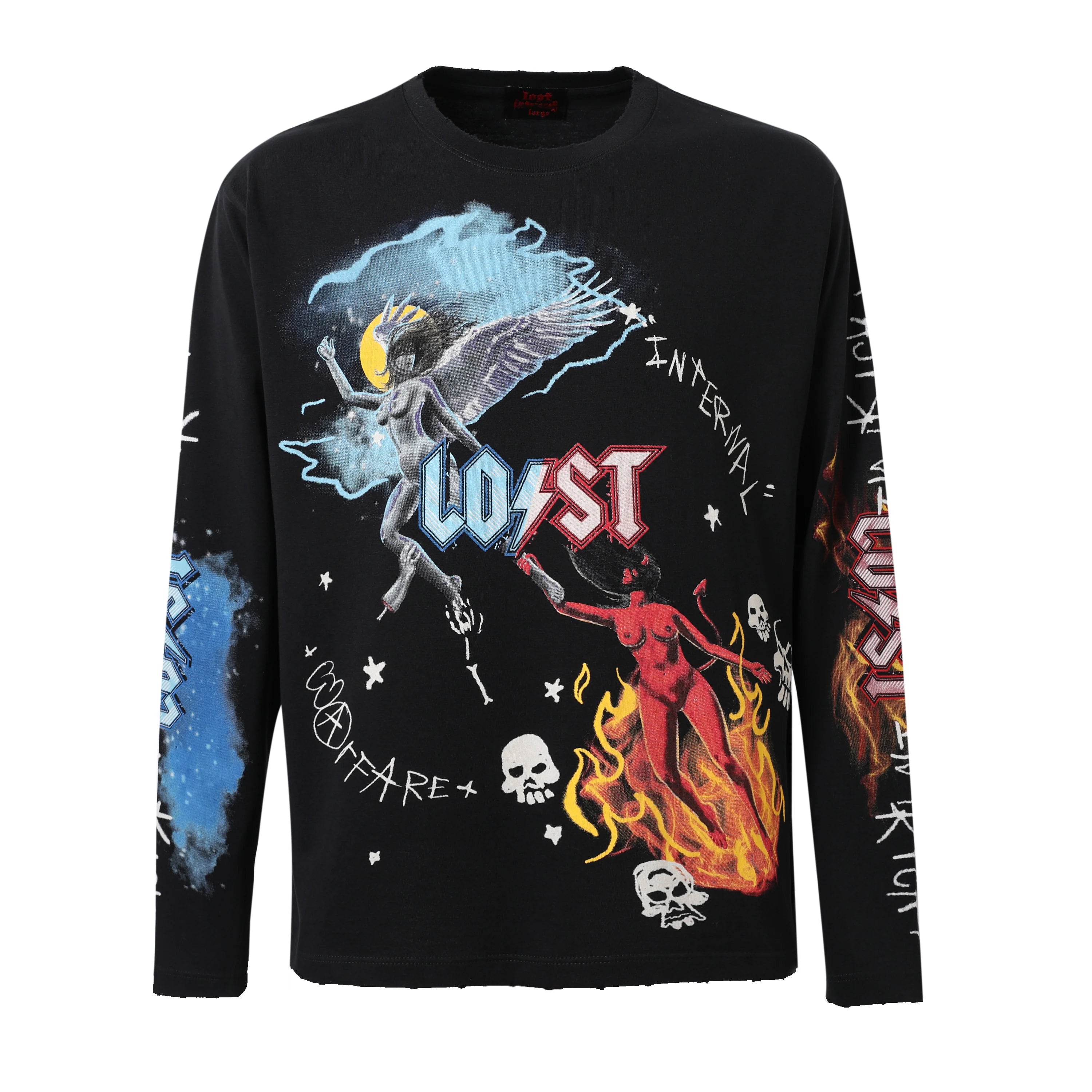 Lost Intricacy 'Heaven & Hell' Black LS Tee