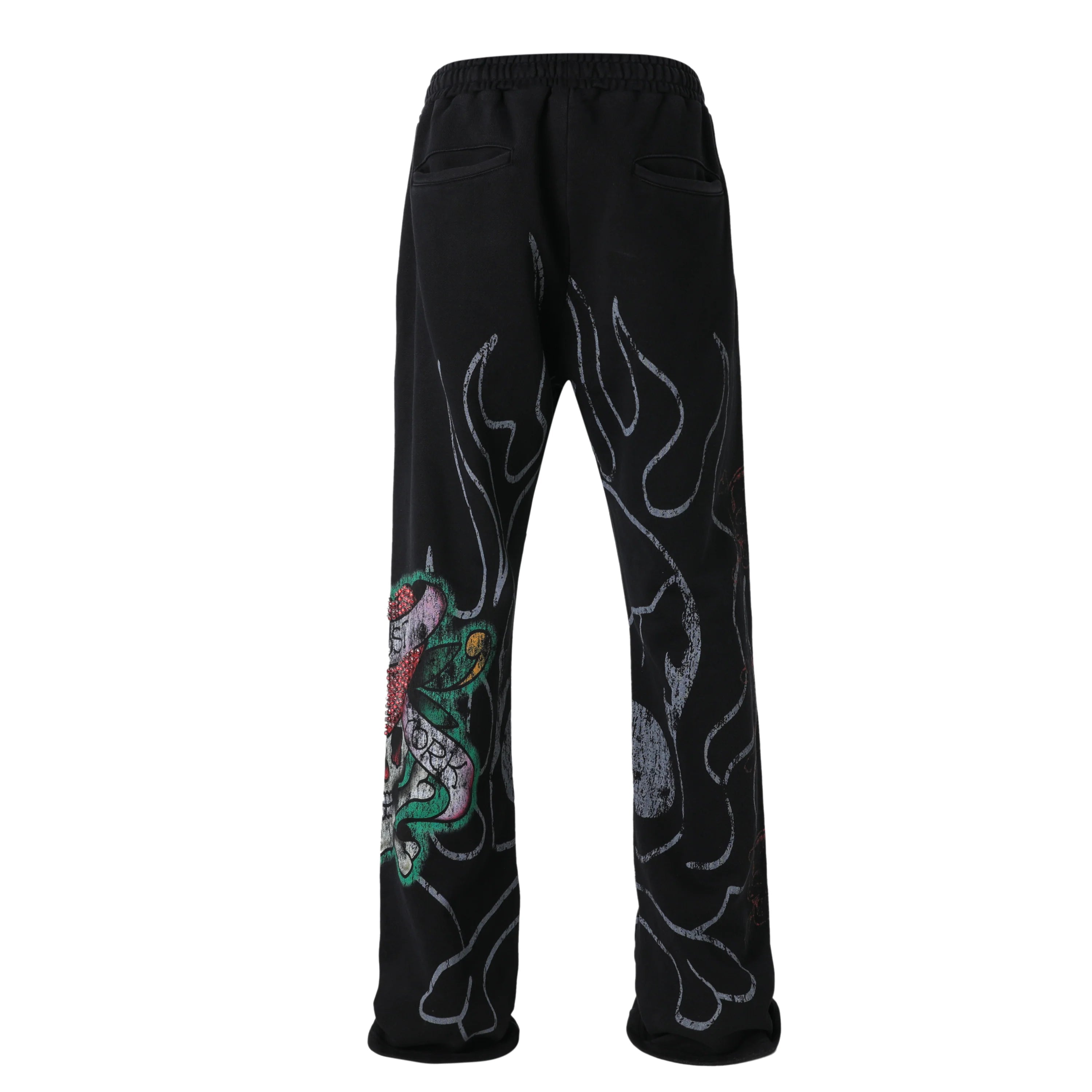 Lost Intricacy 'Ink & Bones' Black Sweats