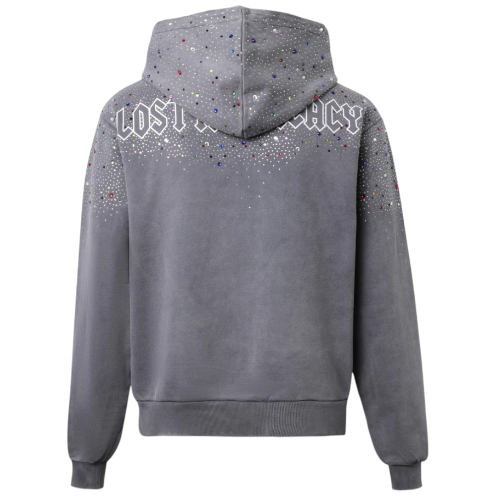 Lost Intricacy 'Inverse 2.0' Dark Grey Full Zip Hoodie