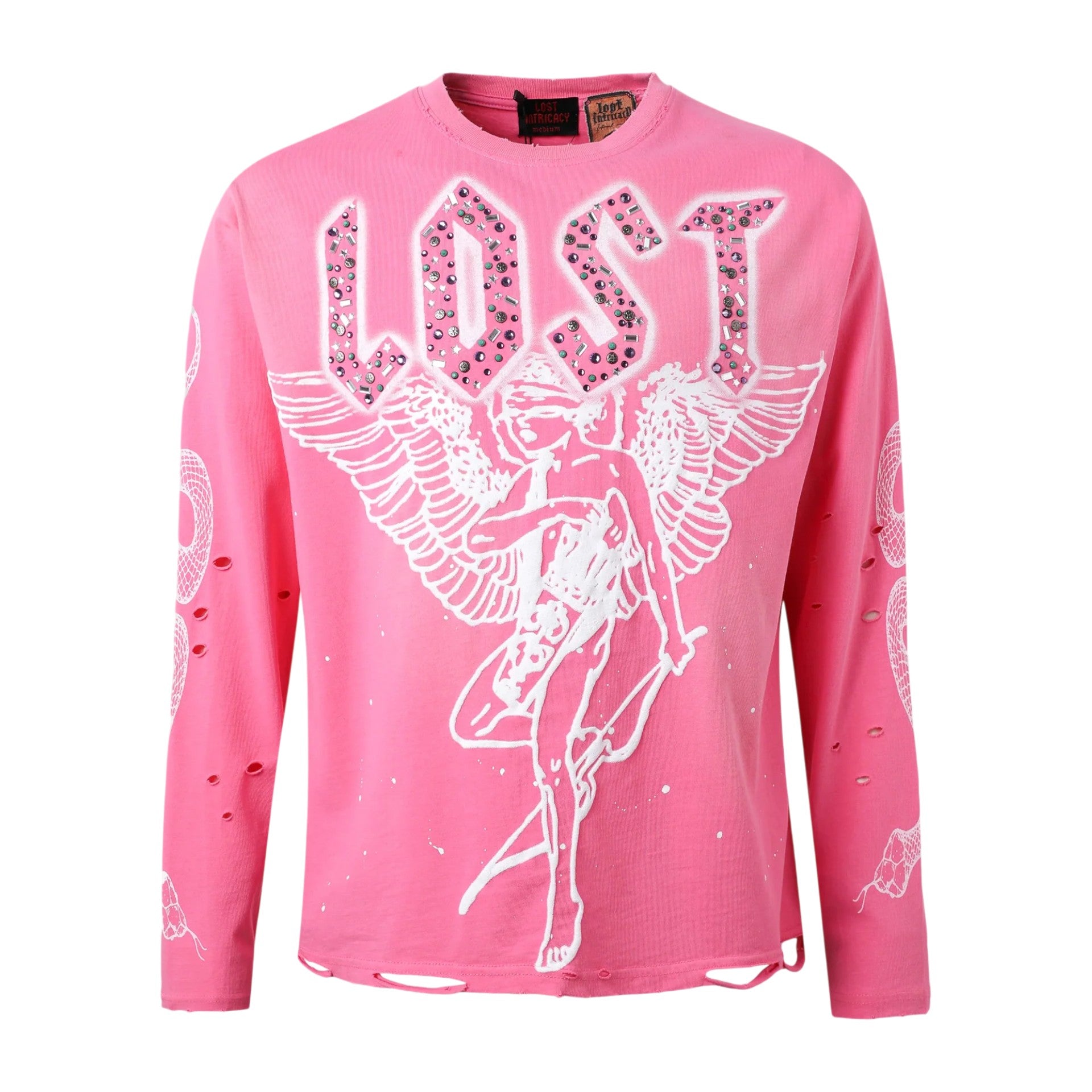 Lost Intricacy 'Lost Angel' Pink LS Tee