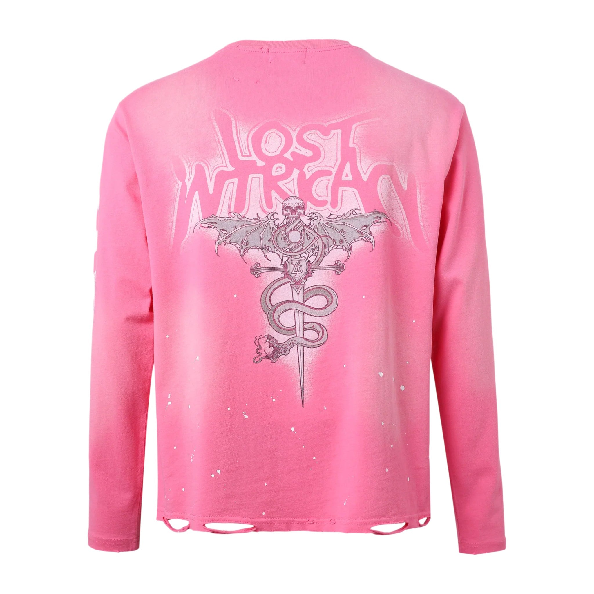 Lost Intricacy 'Lost Angel' Pink LS Tee