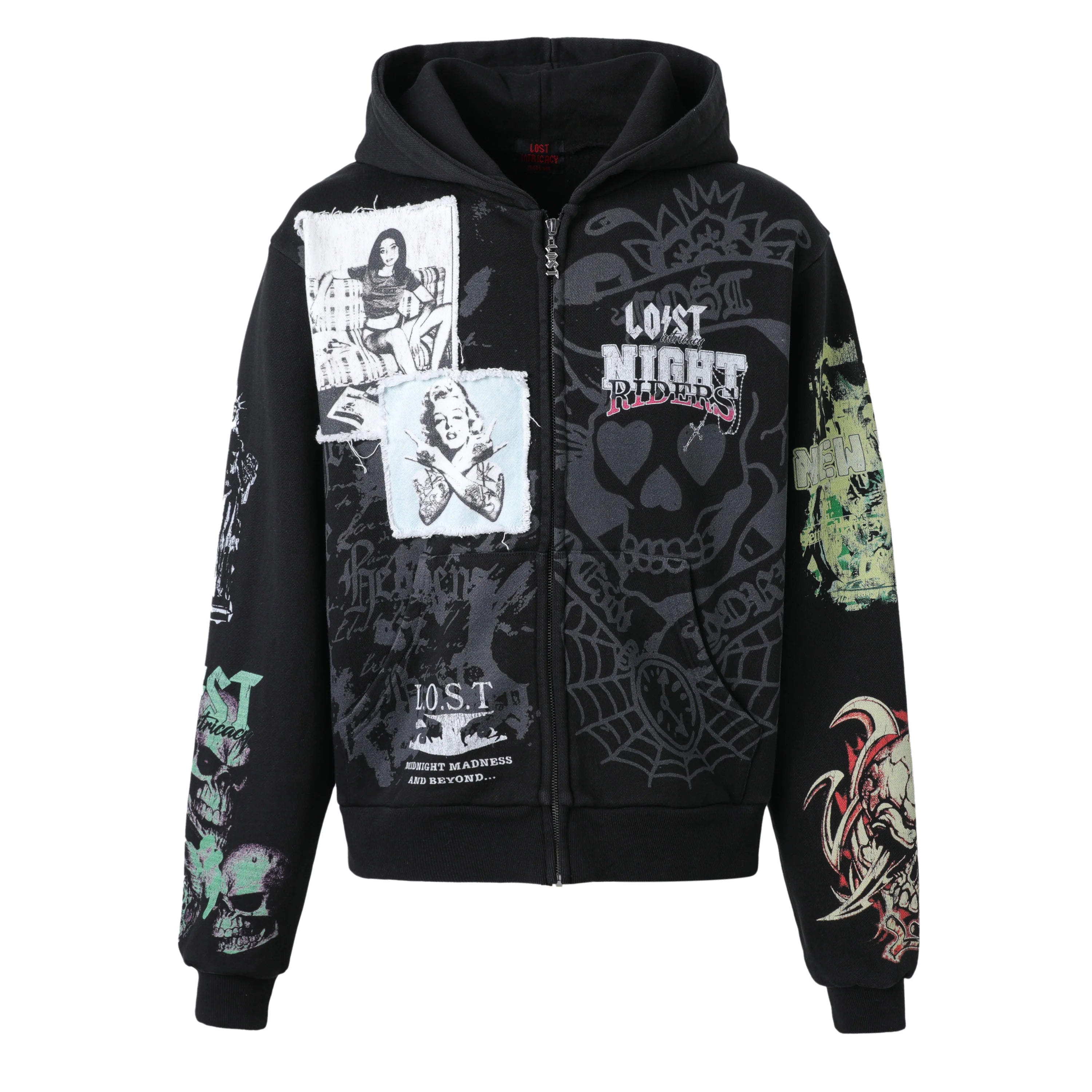 Lost Intricacy 'Lost Innocence' Black Zip Up Hoodie