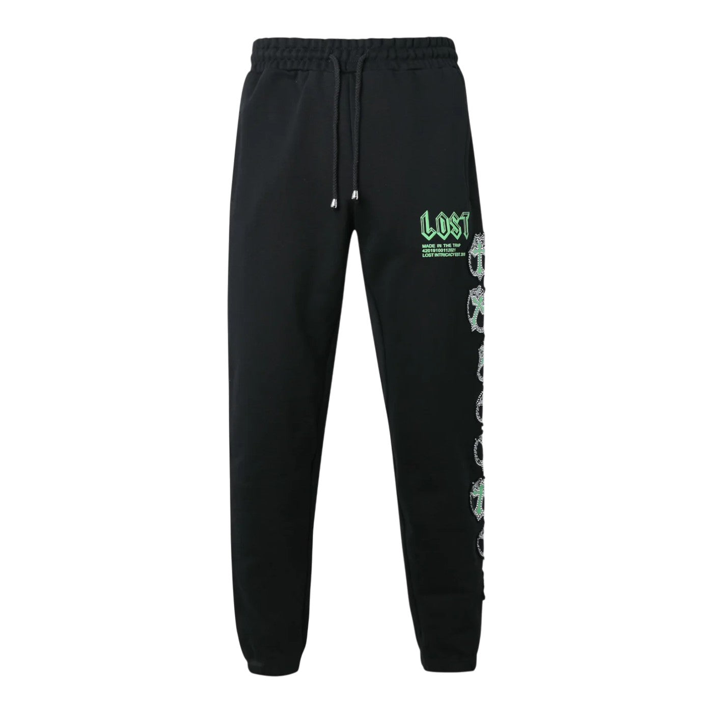 Lost Intricacy 'MITT' Black & Green Sweats