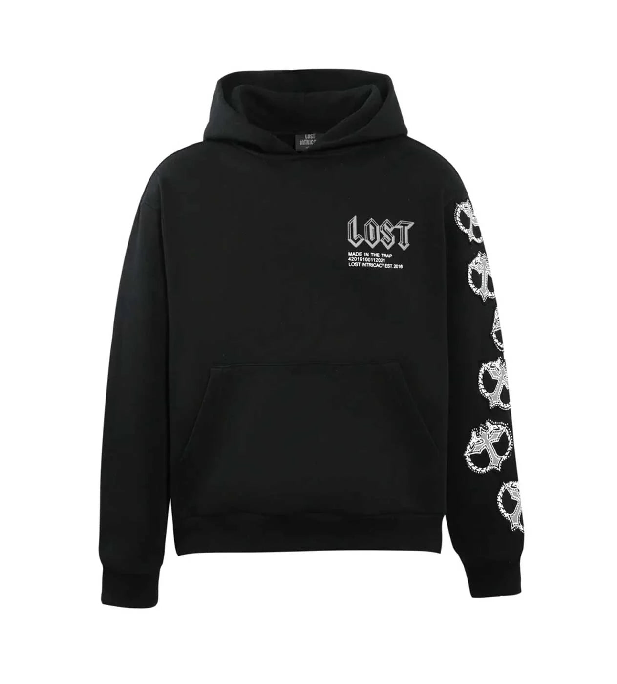 Lost Intricacy 'MITT' Black & White Hoodie